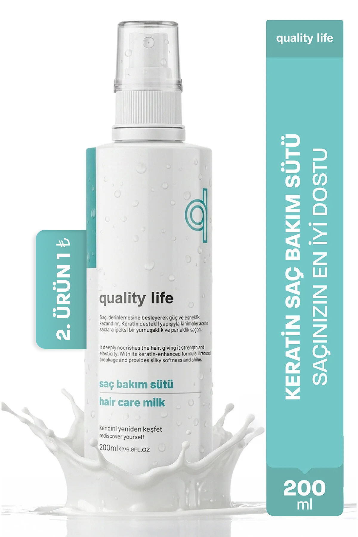 Quality Life Milk Keratin Saç Bakım Sütü Sprey Keratin Milk Besleyici Kolay Saç Tarama Spreyi 200 ml — besleyici-keratin-kolajen-saç-bakı-sütü