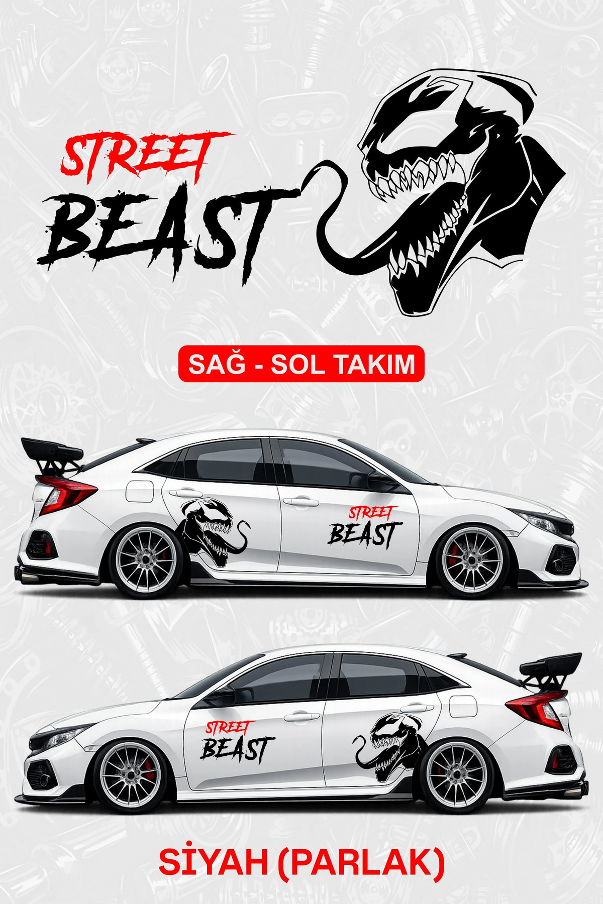 Stikacar STREET BEAST Yan Gövde Sticker - Fiyatı, Yorumları