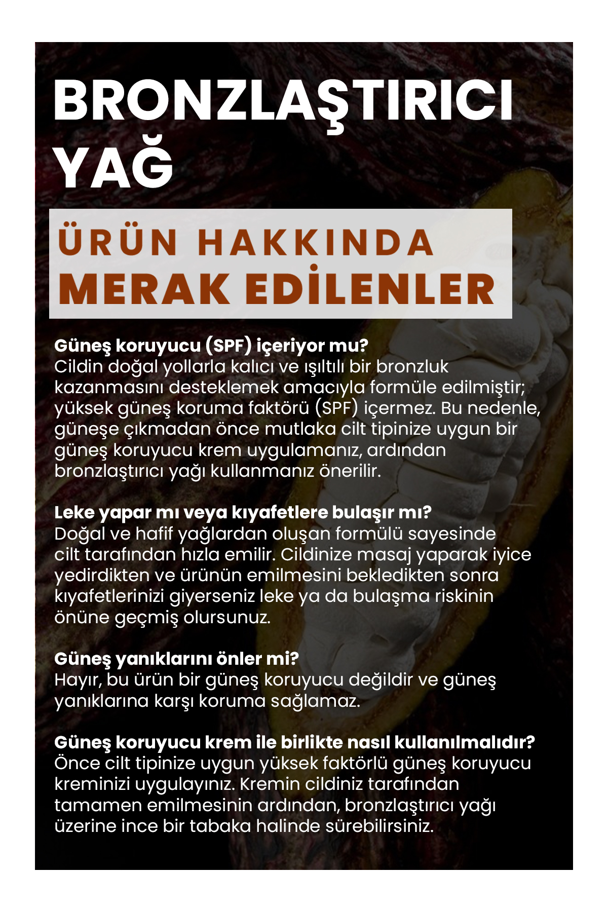 Bronzlaştırıcı Ve Nemlendirici Güneş Yağı %100 Doğal 100 ml — BN-012 — تصویر 8 از 8