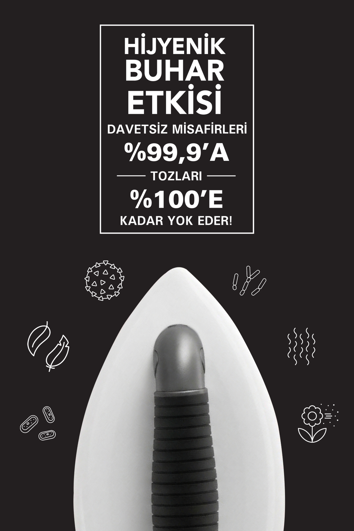 Lift Buhar Kazanlı Ütü - Beyaz (%100 Kuru Buhar Teknolojisi, %50 Zaman Tasarrufu) 7