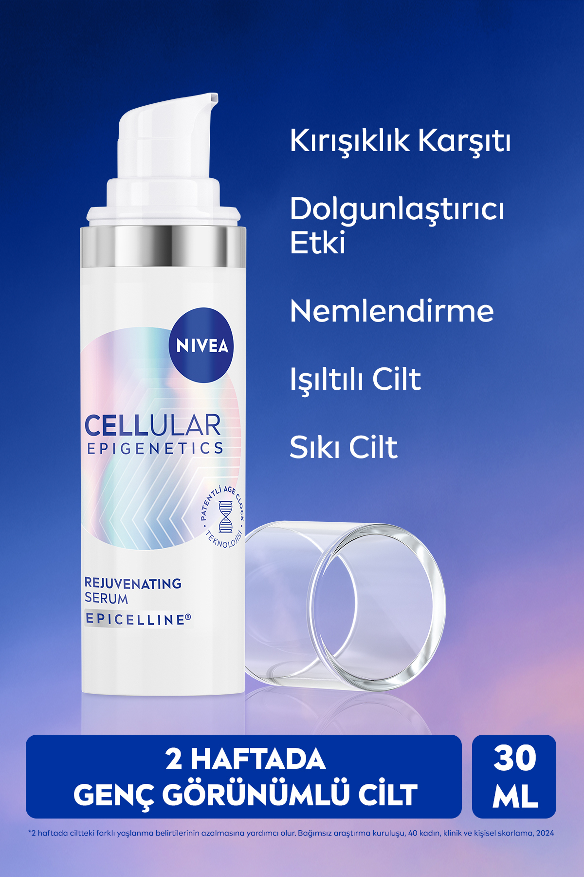 Cellular Epigenetics Rejuvenating Yaşlanma Karşıtı Cilt Serumu 30ml,Dolgunlaştırıcı,Hyaluronik Asit — 95348 — تصویر 1 از 9