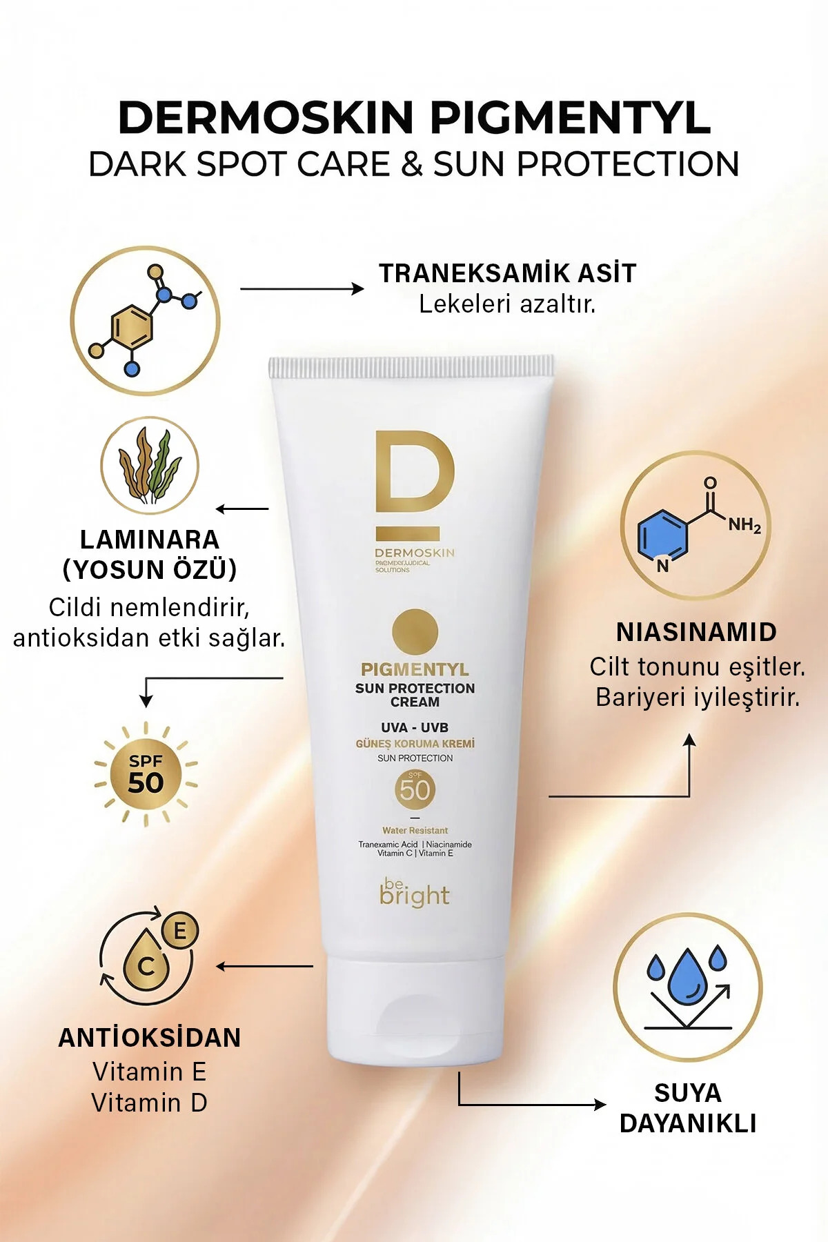 Pigmentyl SPF50 + Be Bright Göz Çevresi Peptit ikilisi — DMS.SET10 — تصویر 4 از 5