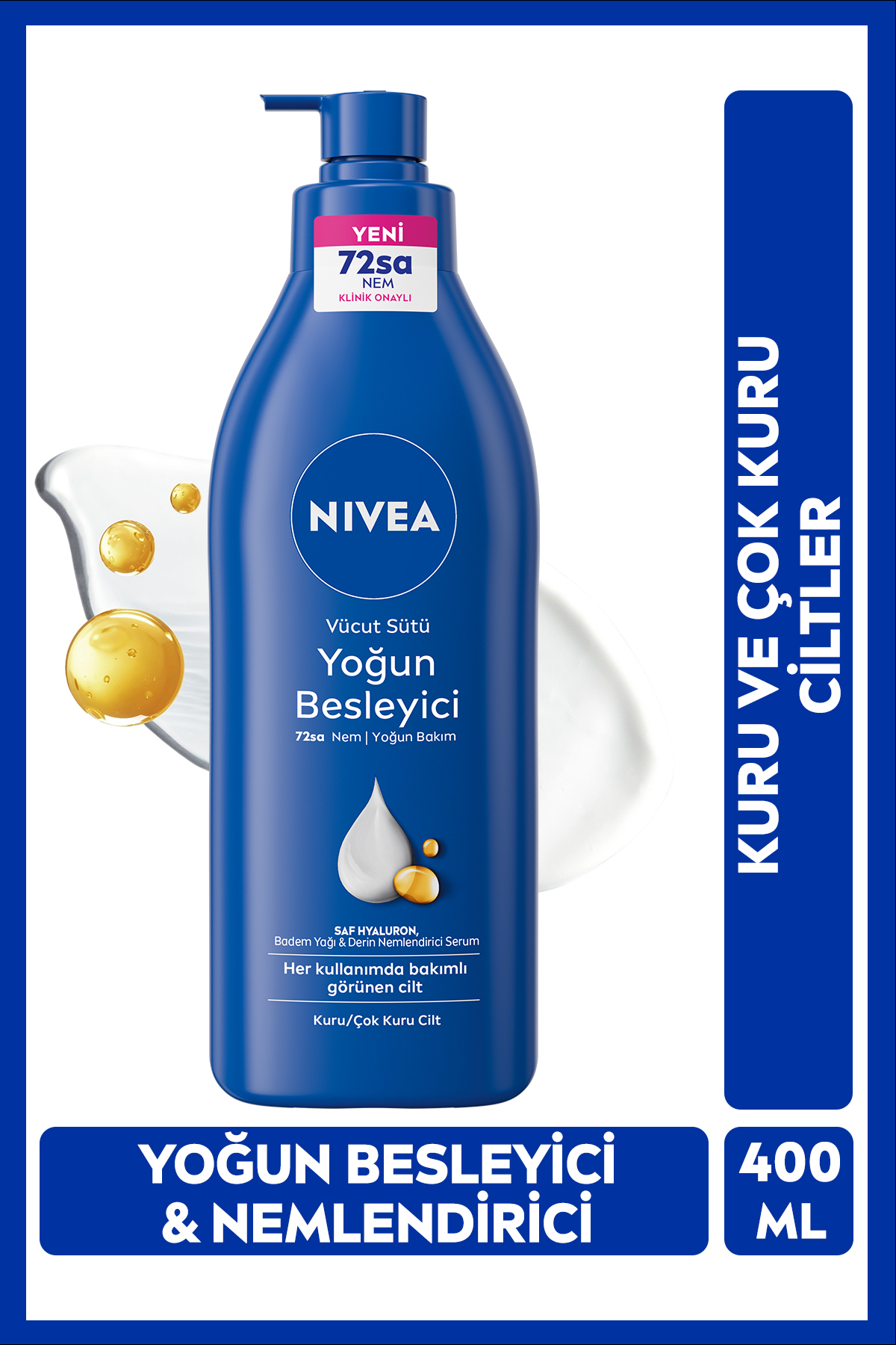 NIVEA Kuru Ciltler için Besleyici ve Nemlendirici Vücut Sütü 400 ml,Büyük Boy — 4005808236879