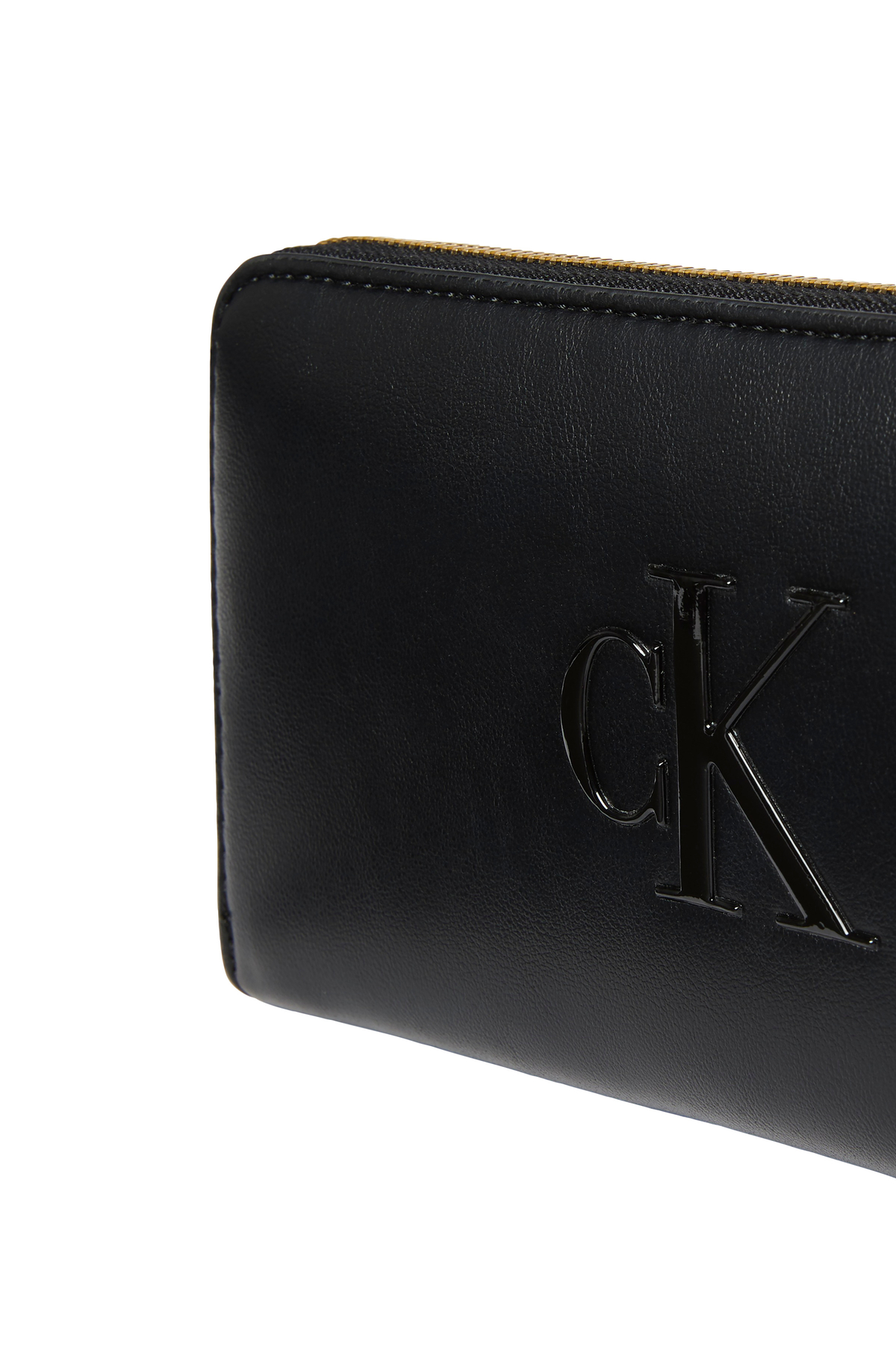 کیف پول زنانه زیپ بلند ضخیم مشکی Calvin Klein اورجینال - تصویر 5
