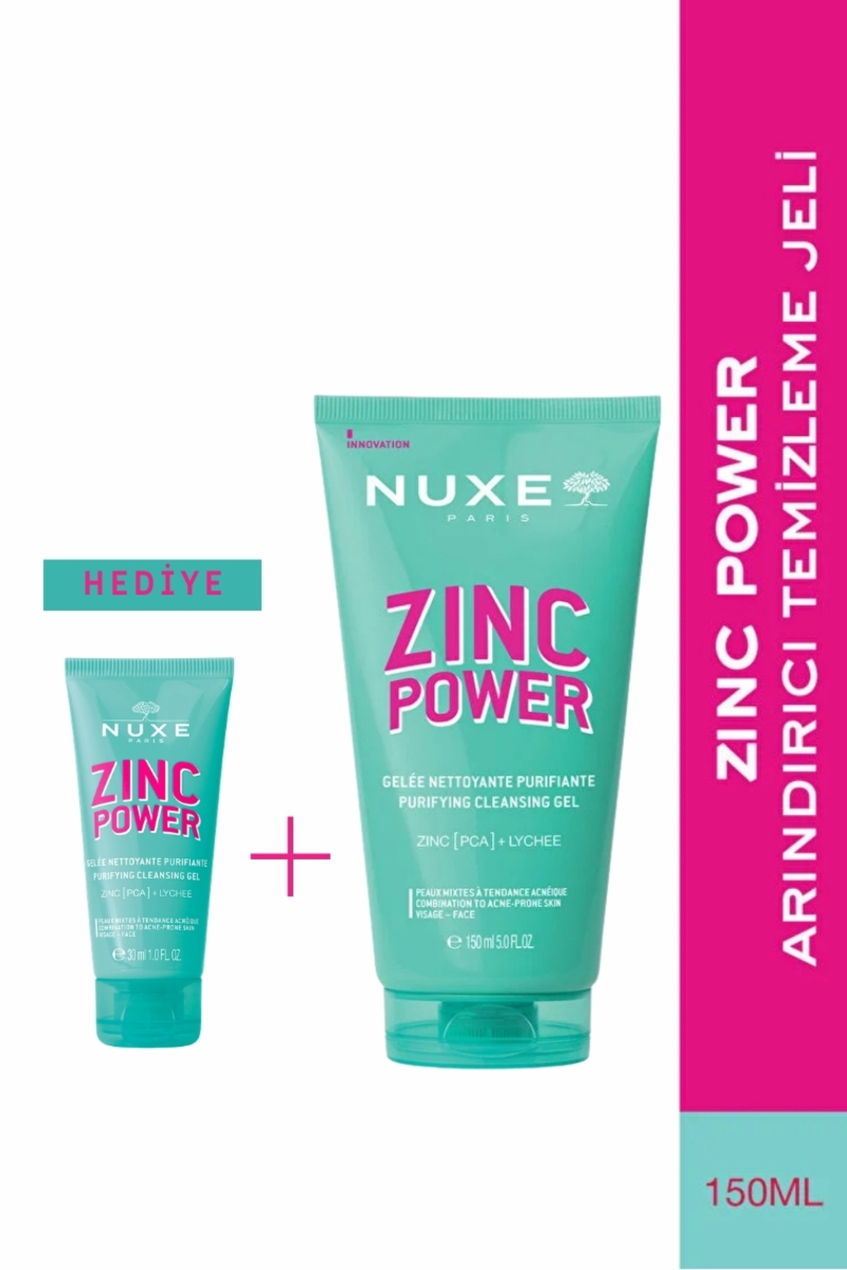 Nuxe Zinc Power Arındırıcı Temizleme Jeli - Seyahat Boy Temizleme Jeli Hediye 150+30 Ml — NUXE71