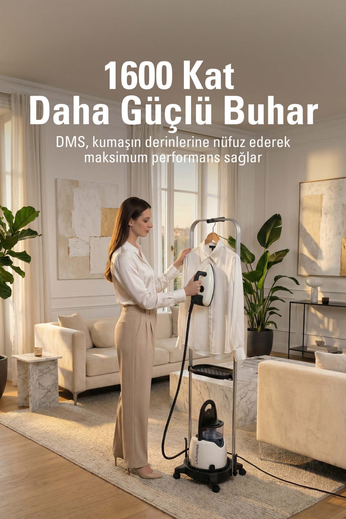 Lift Buhar Kazanlı Ütü - Beyaz (%100 Kuru Buhar Teknolojisi, %50 Zaman Tasarrufu) 5