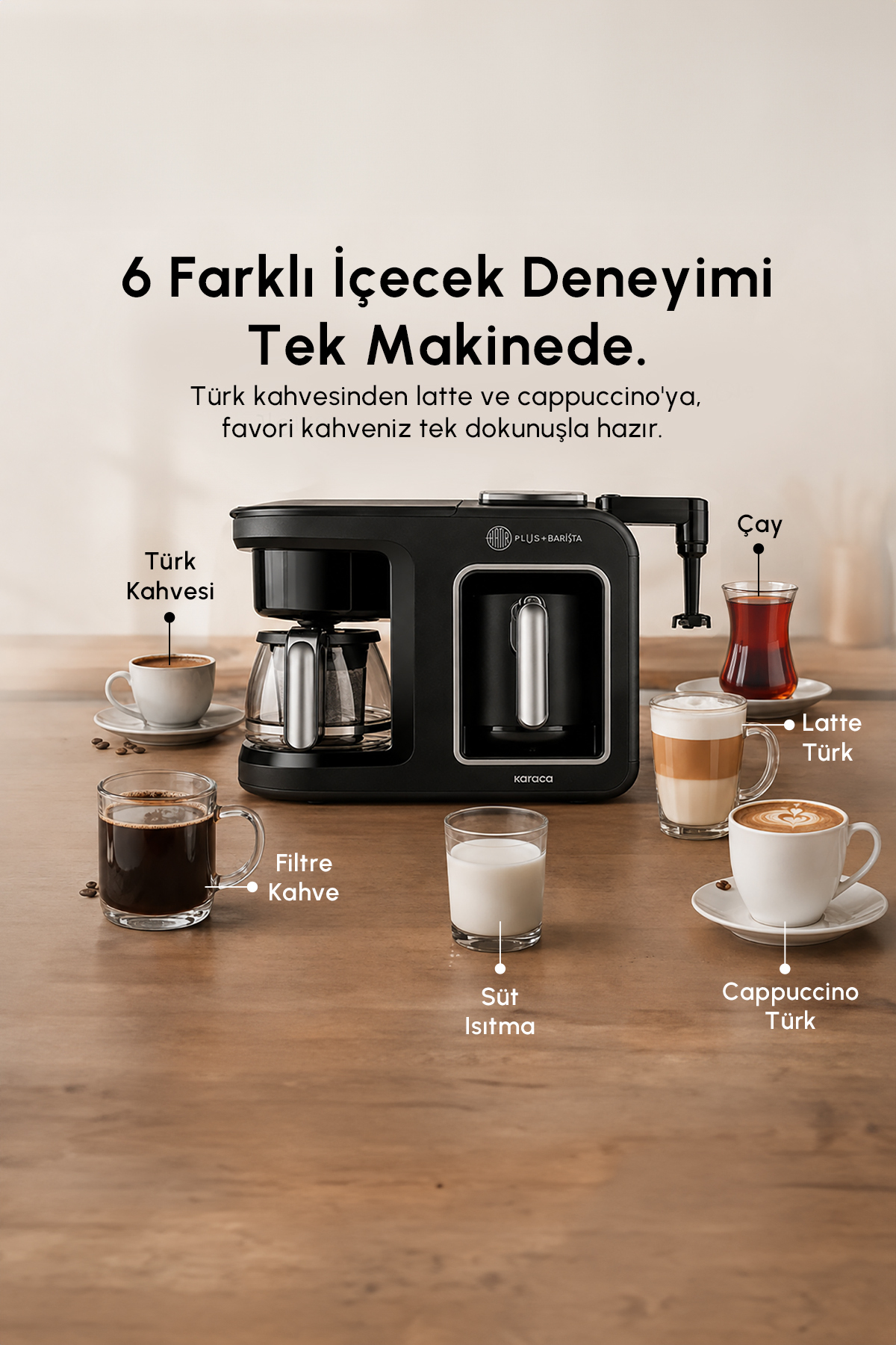 Karaca Hatır Plus Barista 6 In 1 Latte Cappucino ve Közde Türk ...
