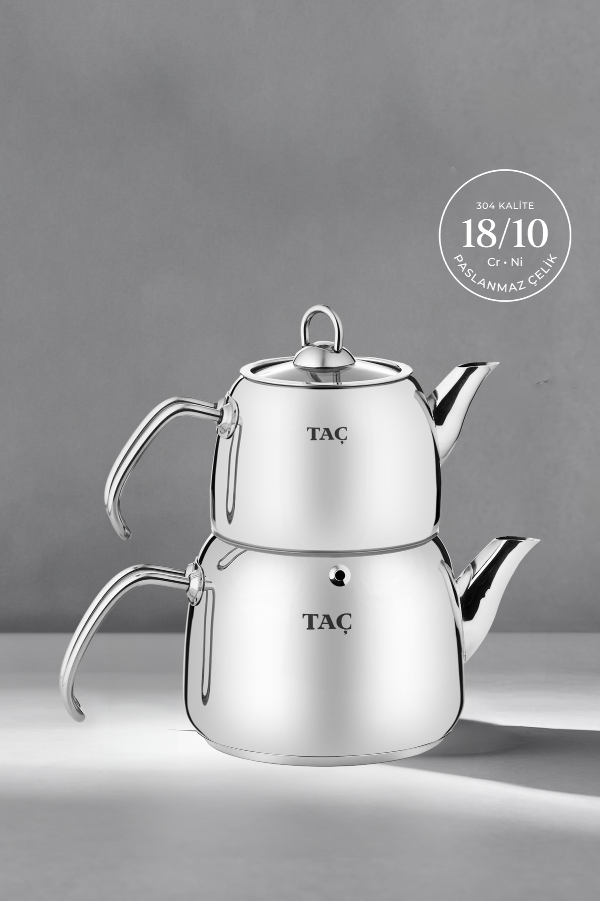 Panda Induction Based Maxi Size 4-Piece Stainless Steel Teapot Set 1.75-2.75lt