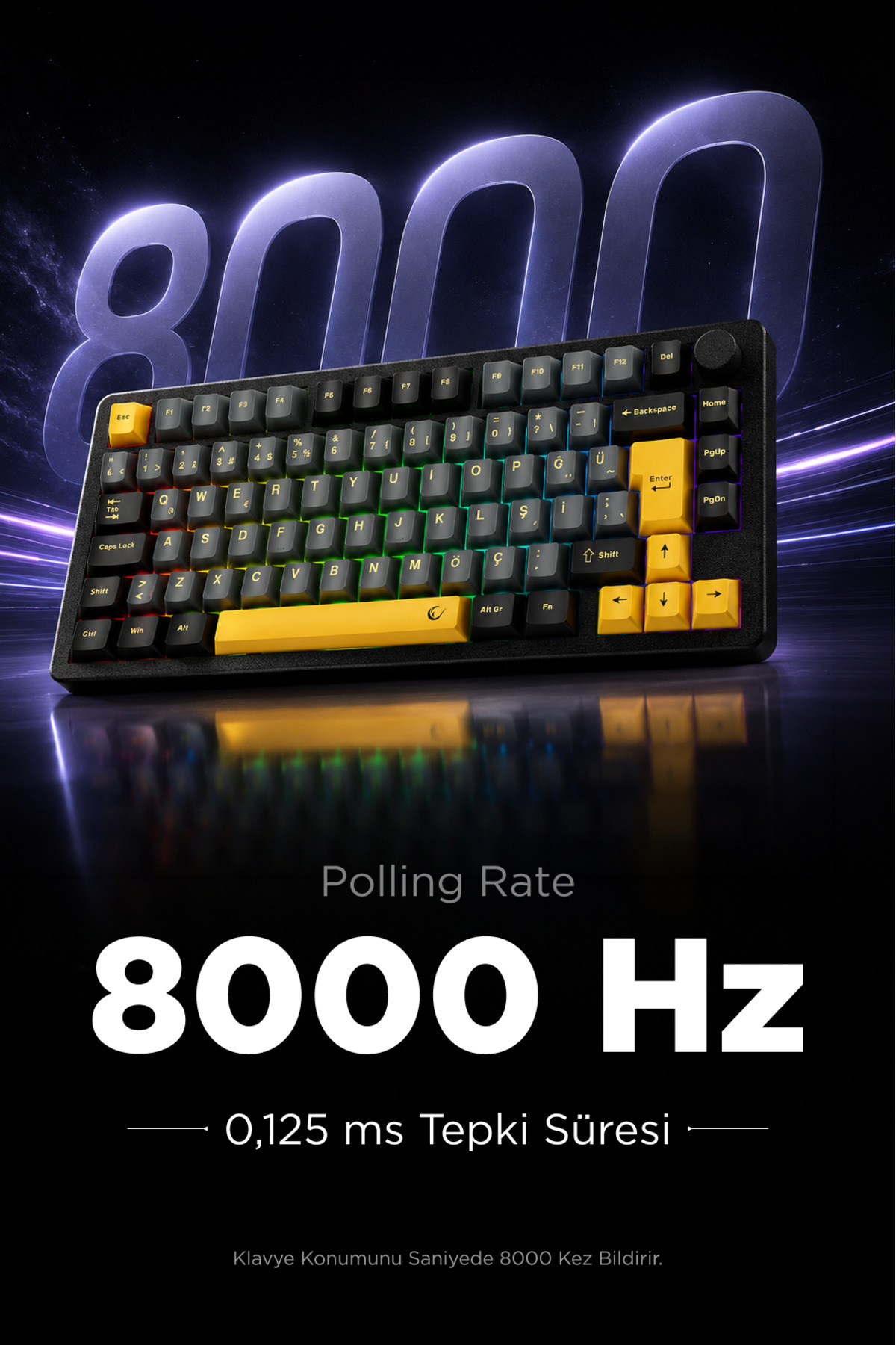 Rampage ZENITH STUG Aluminum Siyah Hot Swap 8000 Hz Gasket