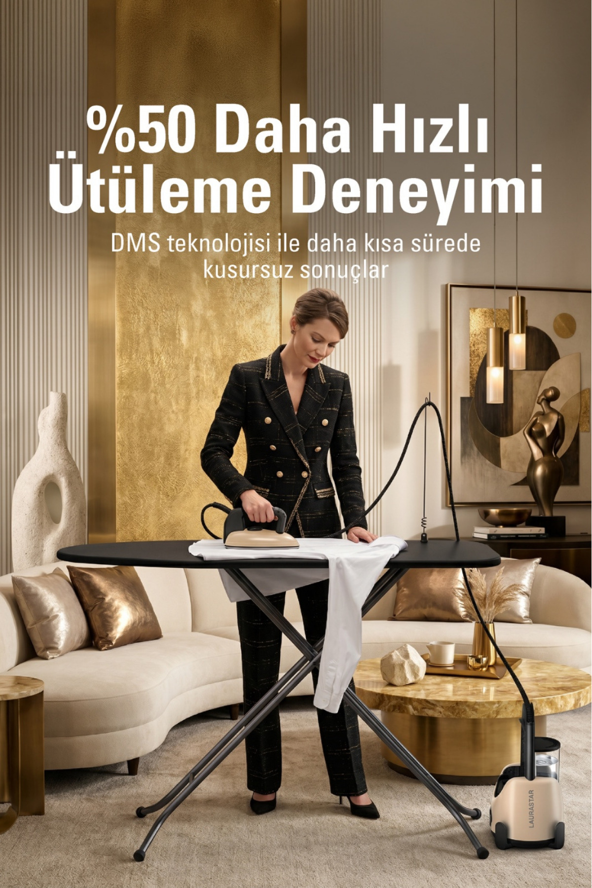Lift Xtra Buhar Kazanlı Ütü - Mat Altın (%100 Kuru Buhar Teknolojisi, %50 Zaman Tasarrufu) 4
