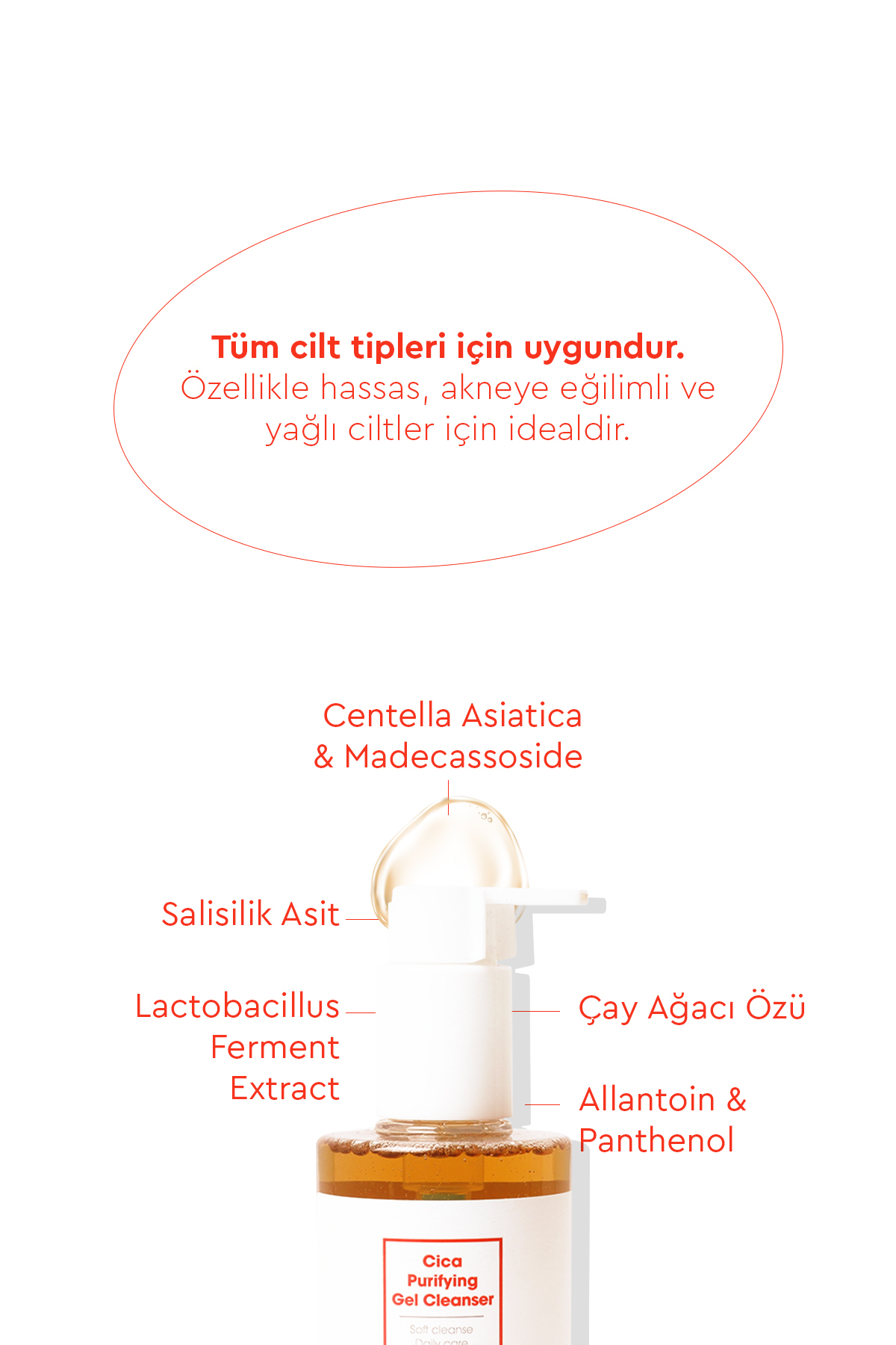 Cica Purifying Gel Cleanser 200ml - Yatıştırıcı & Arındırıcı Temizleme Jeli — 2204270 — تصویر 3 از 7