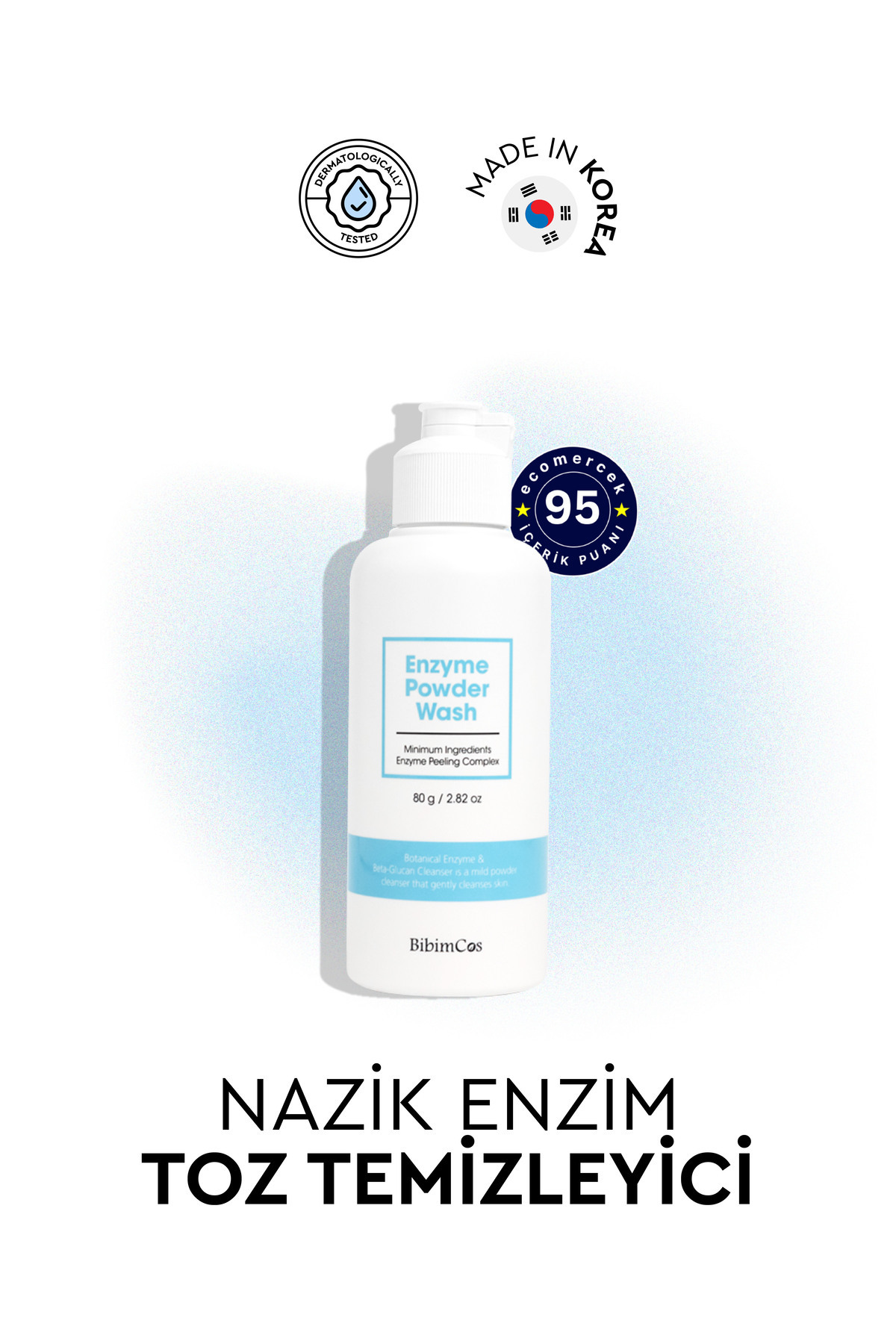 Bibimcos Enzyme Powder Wash 80gr - Enzimli Toz Temizleyici
