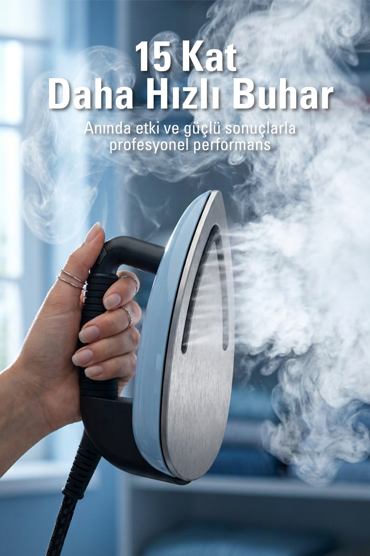 Lift Plus Buhar Kazanlı Ütü - Mavi 6