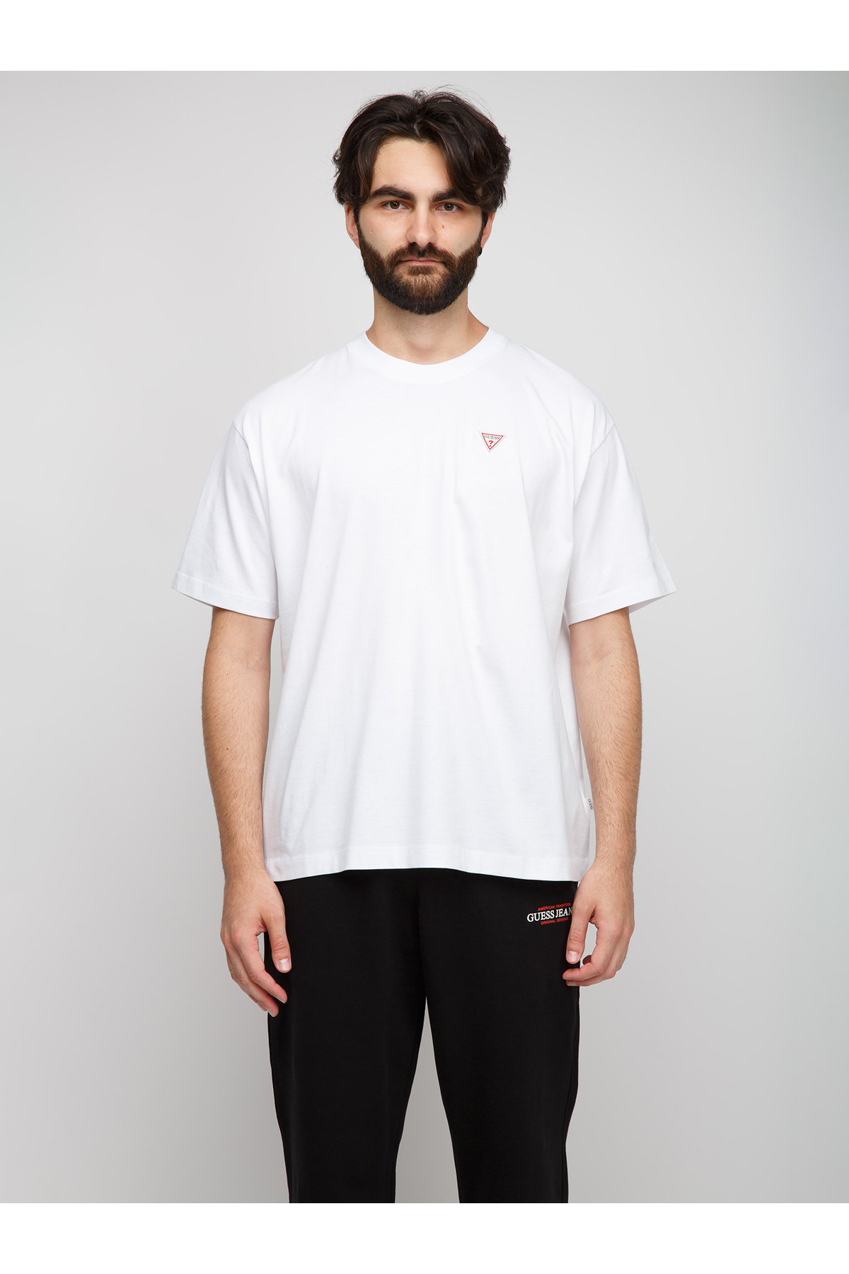 Guess Dżinsy męskie o kroju oversize, T-shirt