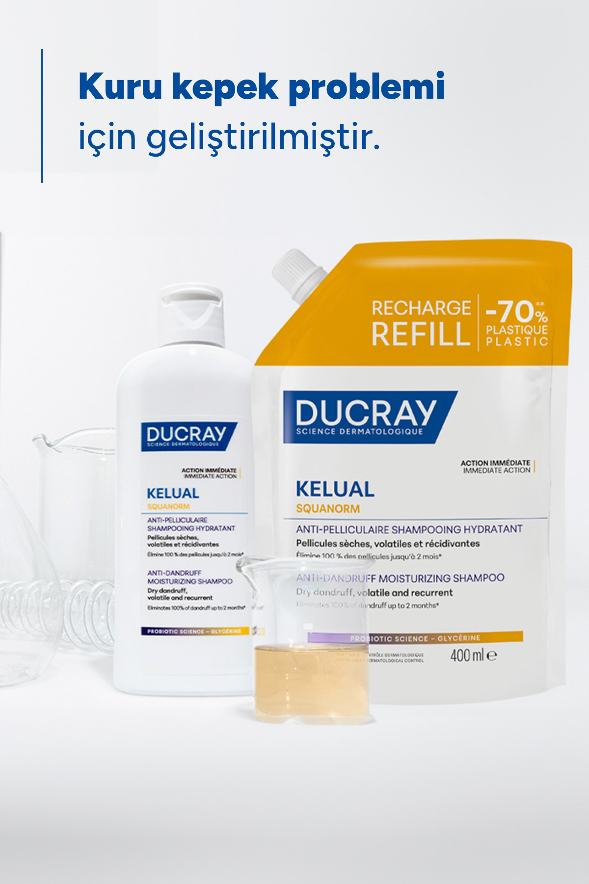Kelual Squanorm Kuru Saçlar için Kepek Karşıtı Şampuan Refill 400 ml — 743127 — تصویر 5 از 7