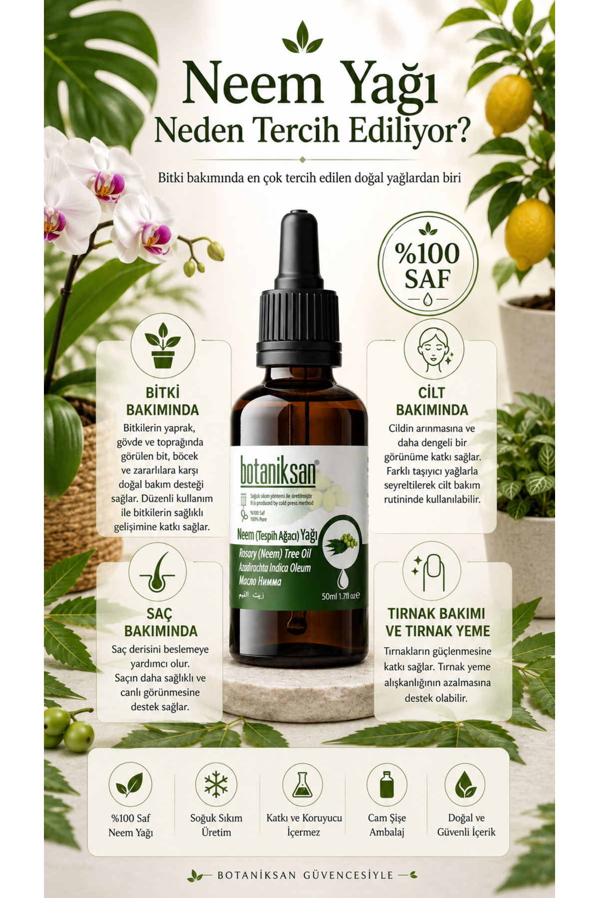 Tesbih Ağacı Neem Yağı 50 Ml Soğuk Sıkım Tesbih Ağacı Neem Yağı 50ml — TESBIHAGACIYAGI50ML — تصویر 2 از 8