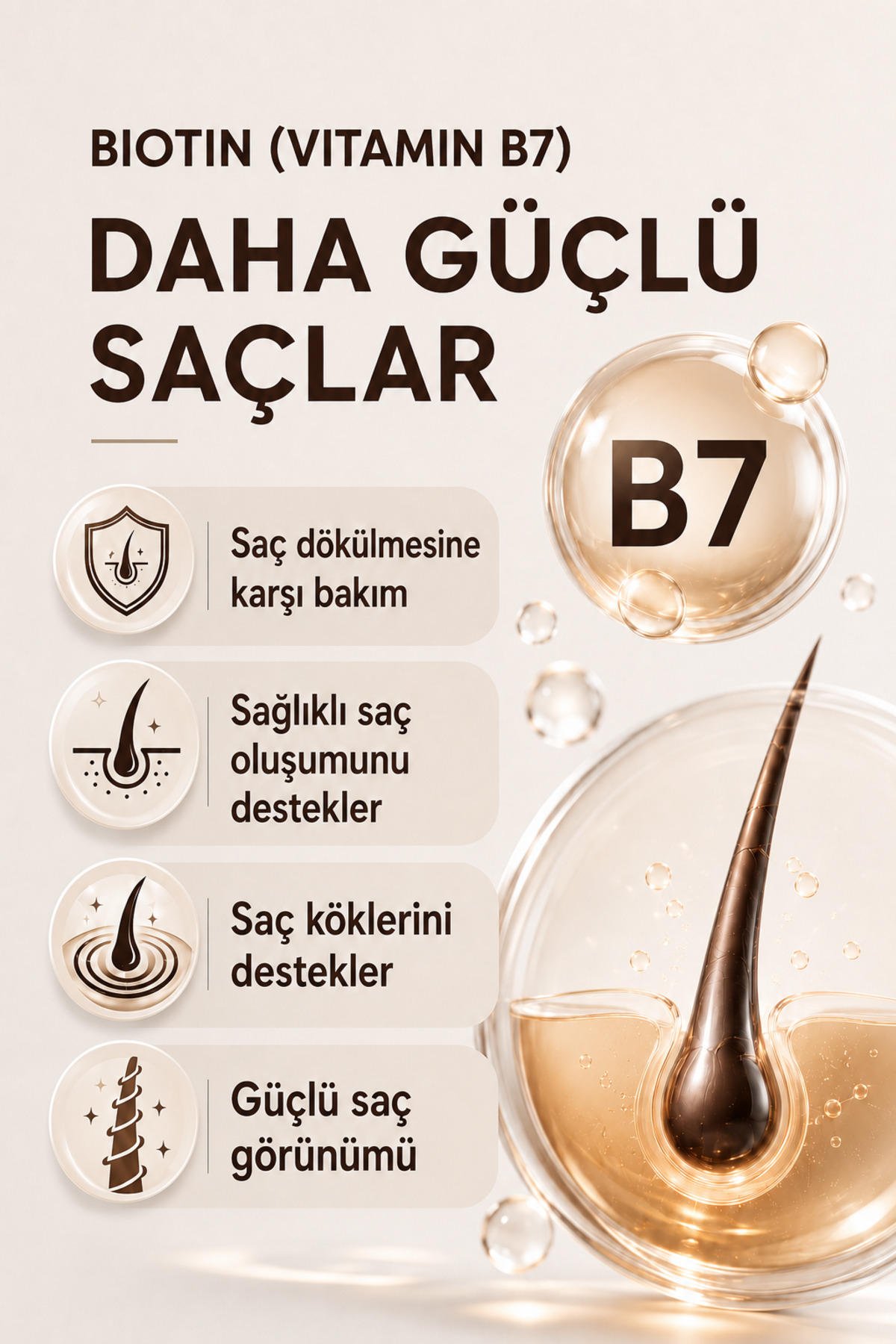 Biotin Şampuan (Kadın) | Saç Dökülmesi Karşıtı Şampuan | Kadın Saç Bakımı | 200 ml — 40093019 — تصویر 3 از 10