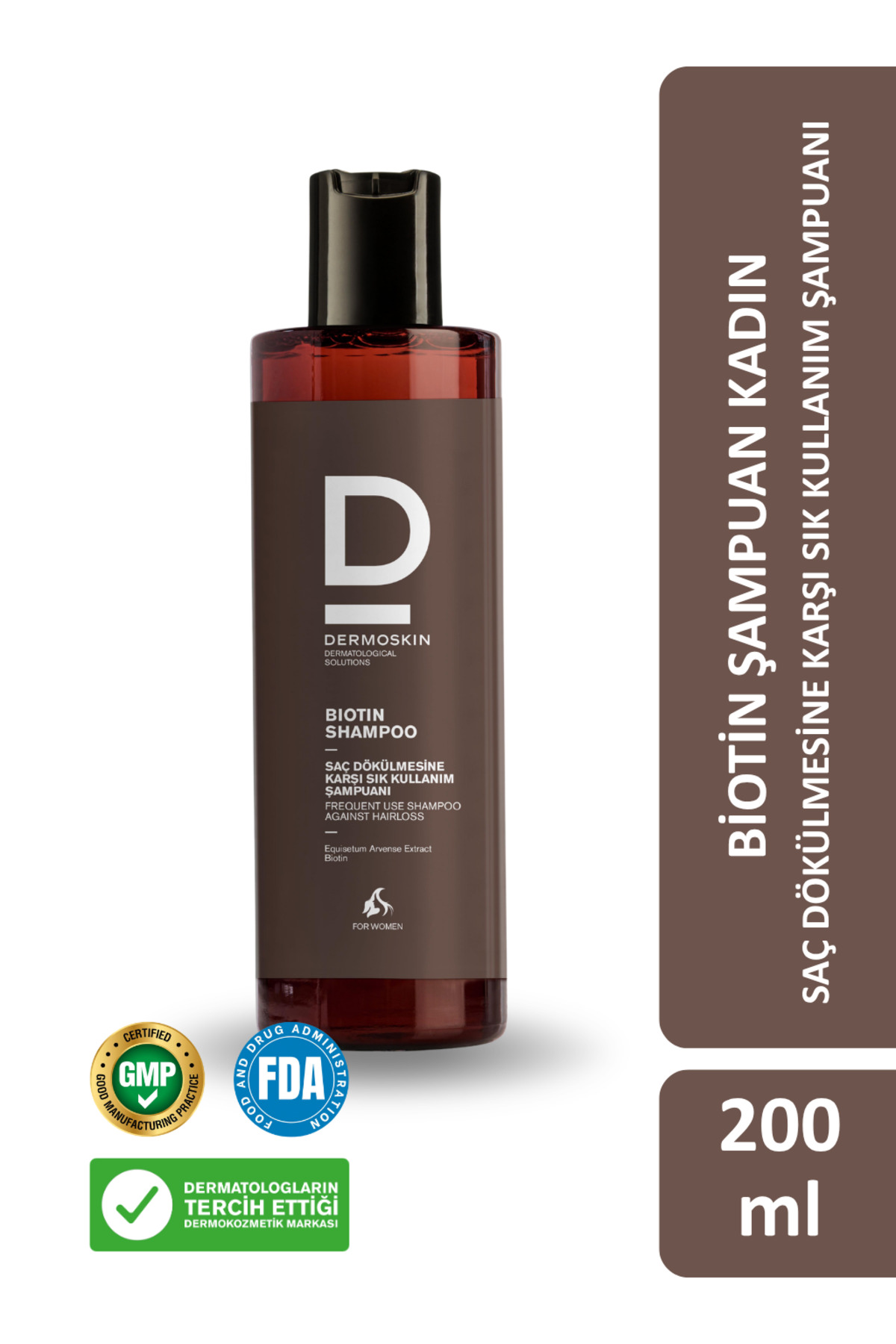 Dermoskin Biotin Şampuan (Kadın) | Saç Dökülmesi Karşıtı Şampuan | Kadın Saç Bakımı | 200 ml — 40093019