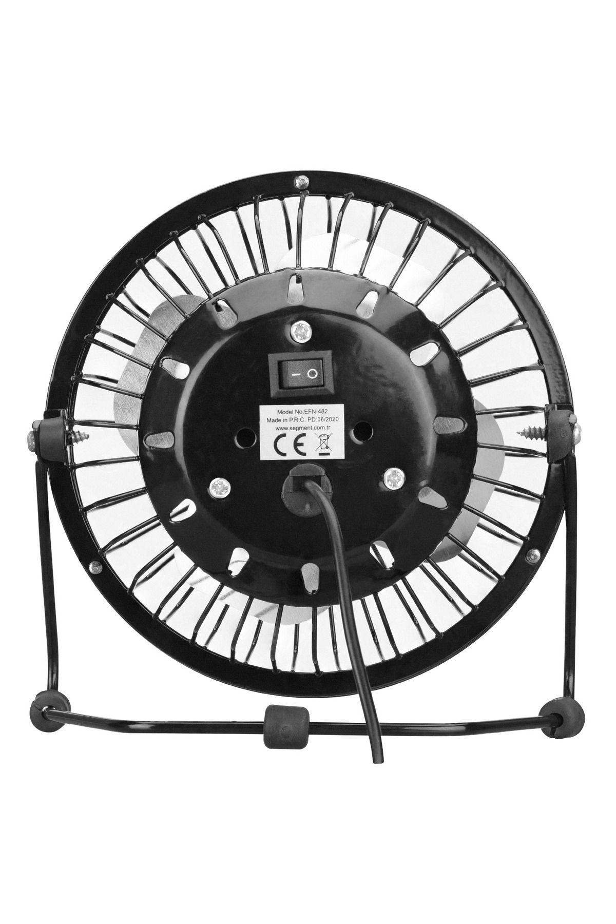 Fan Usb Masaüstü Metal 360° Ayarlanabilir Ultra Sessiz Siyah Fan Efn-482 5