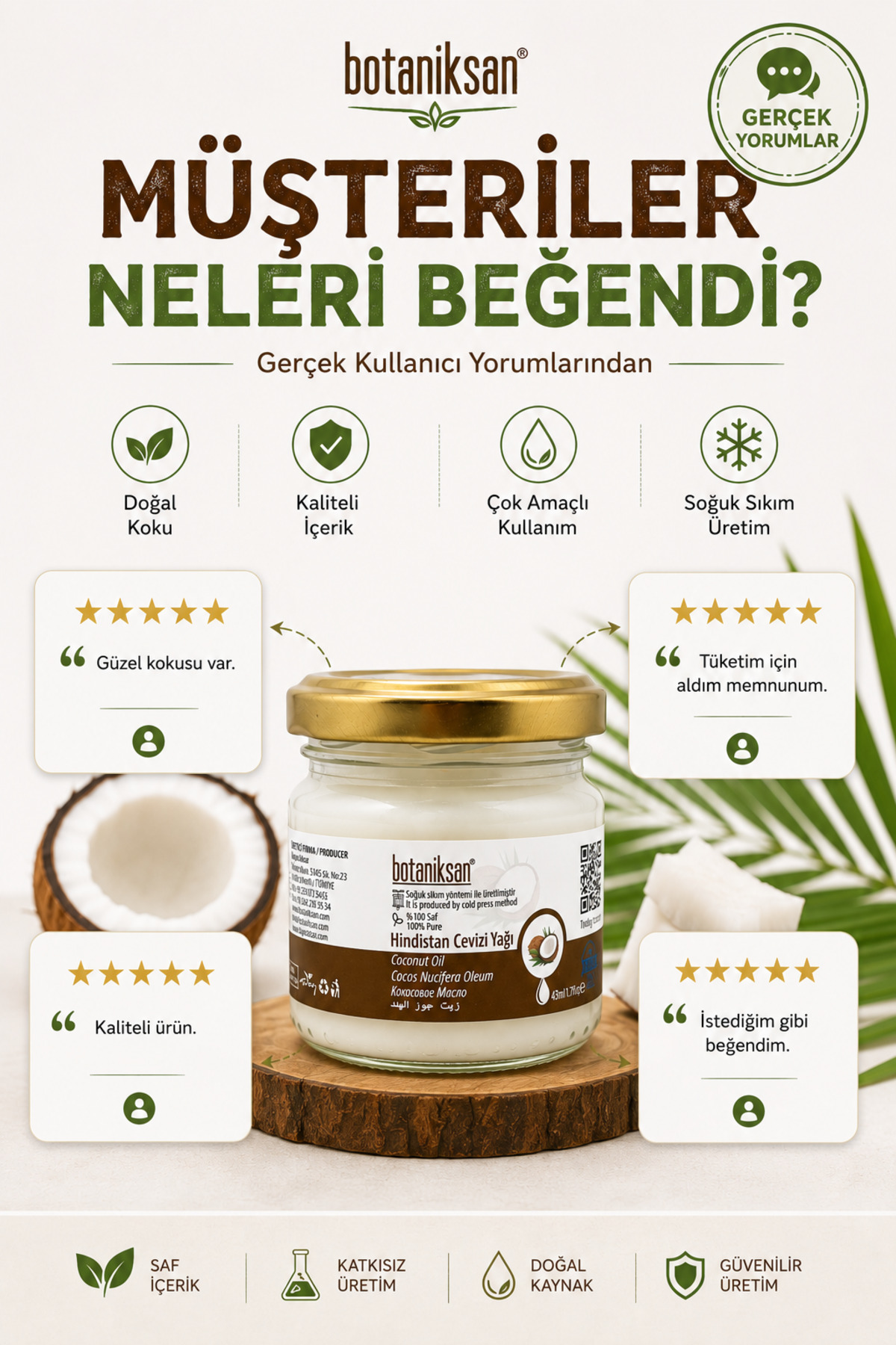Hindistan Cevizi Yağı 43gr Soğuk Sıkım, Saf, Doğal, Katkısız — HİNDİSTAN CEVİZİ YAĞI 43GR — تصویر 6 از 8