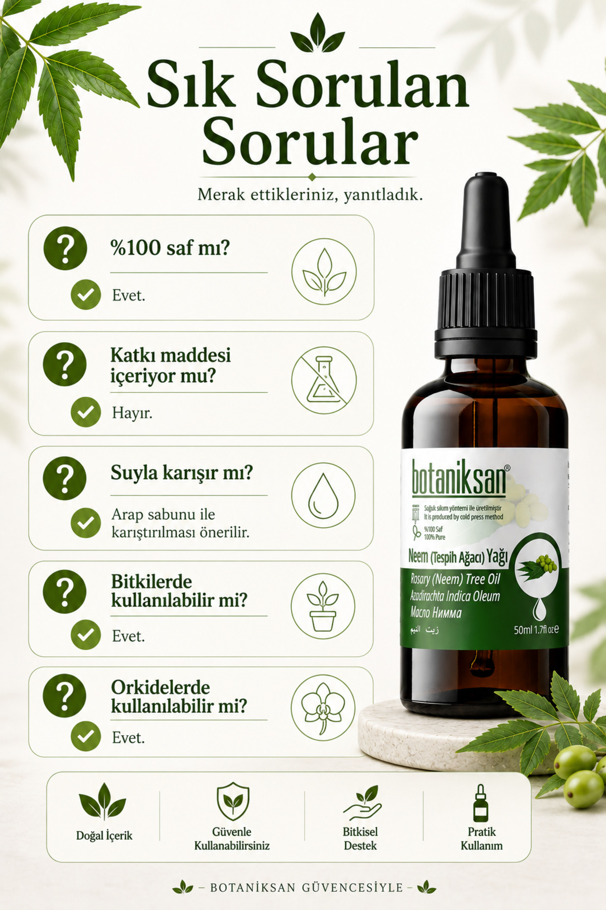 Tesbih Ağacı Neem Yağı 50 Ml Soğuk Sıkım Tesbih Ağacı Neem Yağı 50ml — TESBIHAGACIYAGI50ML — تصویر 7 از 8