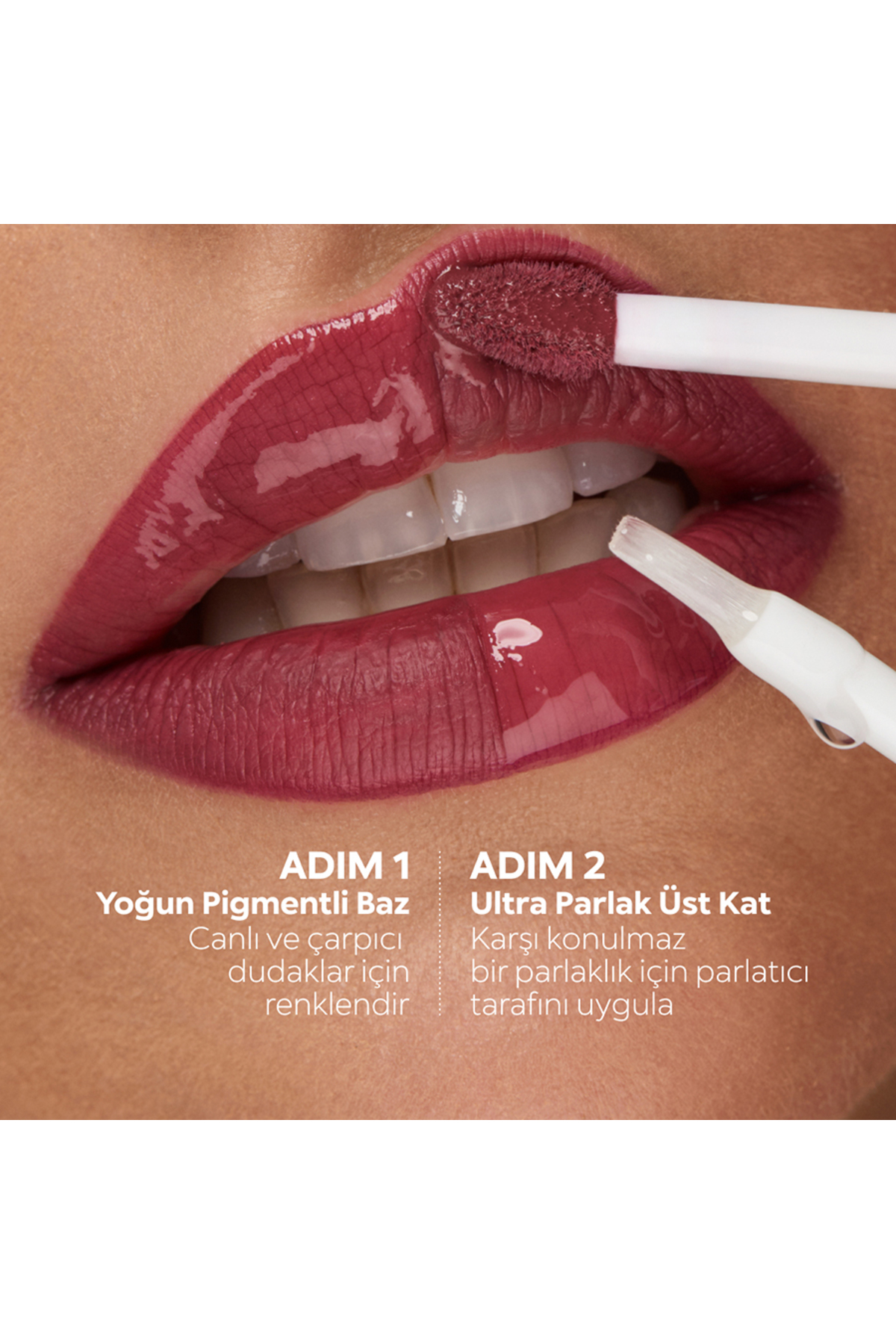 Ruj - Unlımıted Double Touch - 103 Natural Rose - Uzun Süre Kalıcı Parlak / Mat Likit Lipstick — صورتی KM00201023 — تصویر 8 از 8
