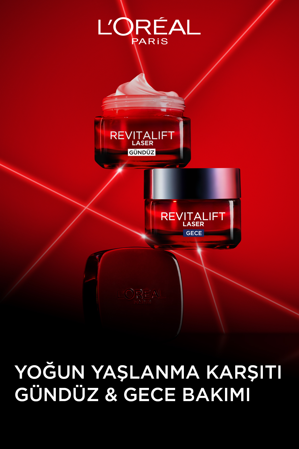 ست کرم مرطوب‌کننده ضد پیری روز و شب Revitalift Lazer حجم 50ml دو عددی