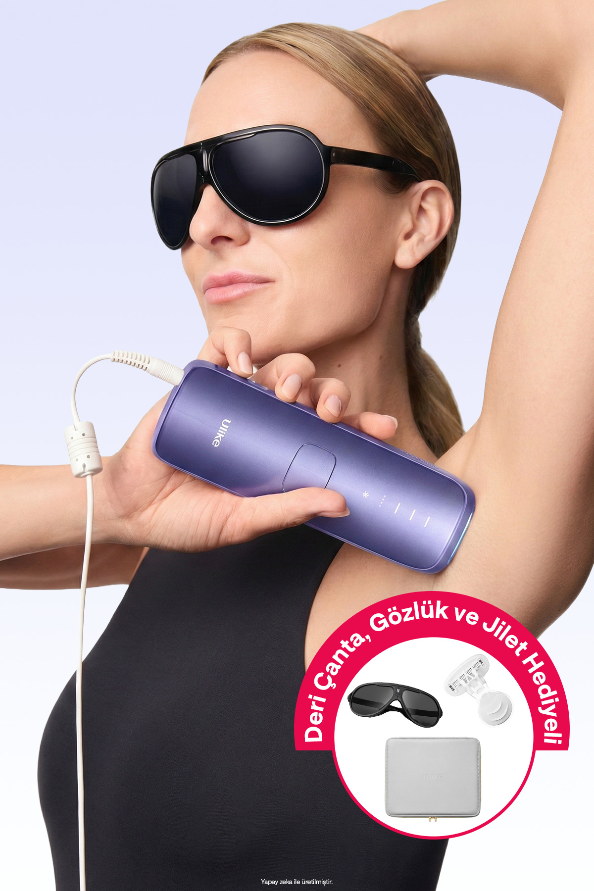 Air 3 Acıyı Önleyen Sapphire Buz Soğutma IPL Lazer Epilasyon Aleti Mor, 700.000 Atım, Deri Kutulu — بنفش UI06 — تصویر 3 از 12