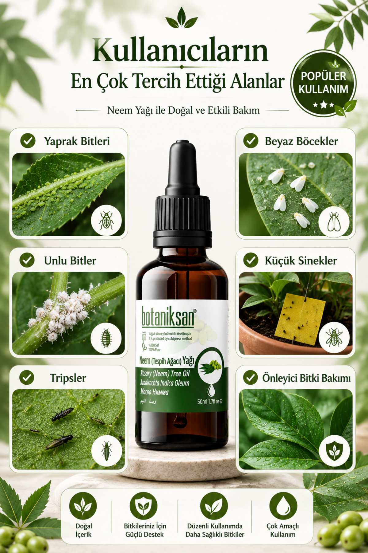 Tesbih Ağacı Neem Yağı 50 Ml Soğuk Sıkım Tesbih Ağacı Neem Yağı 50ml — TESBIHAGACIYAGI50ML — تصویر 5 از 8