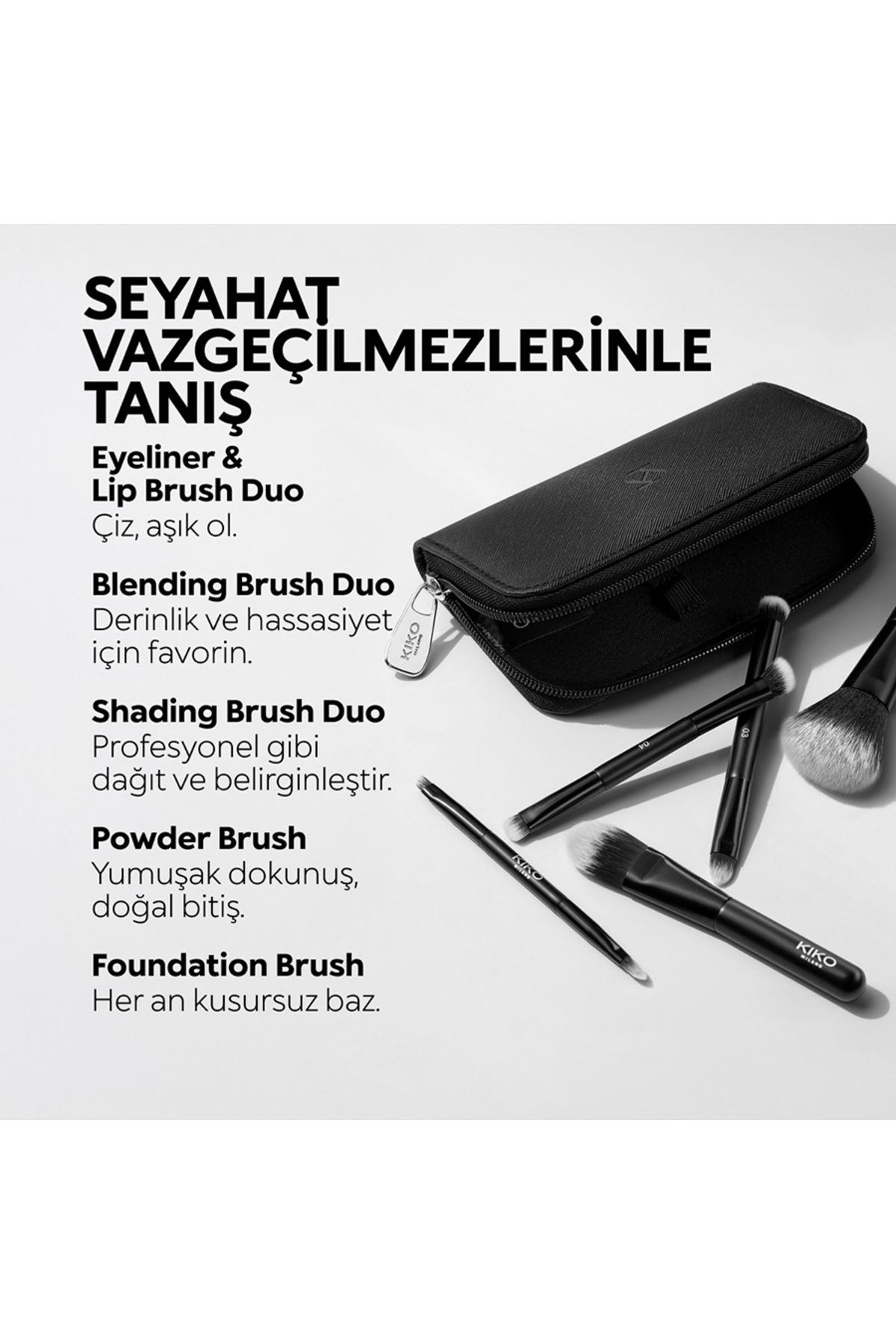 برس‌های آرایشی - مجموعه برس‌های مسافرتی — KA000000233001B — تصویر 4 از 6