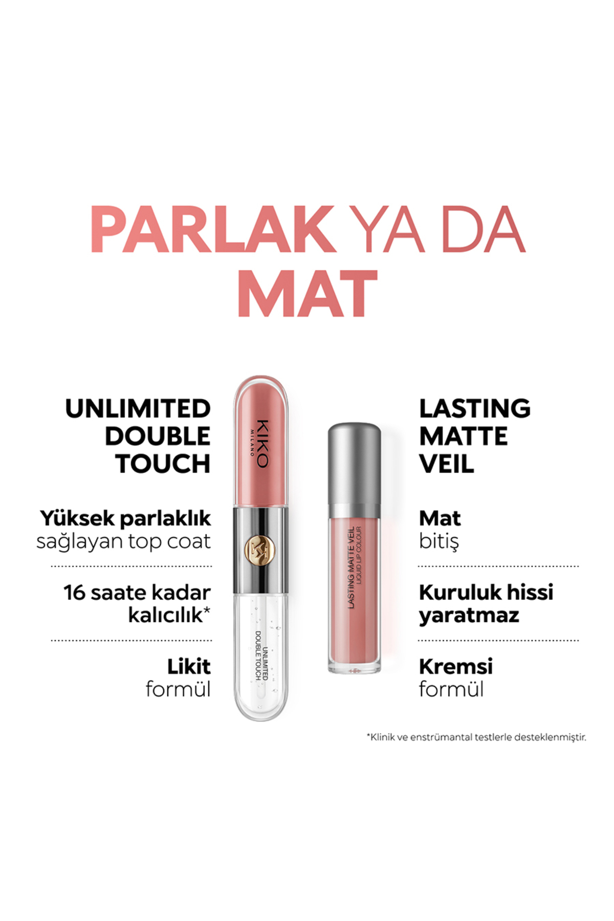 Ruj - Unlımıted Double Touch - 103 Natural Rose - Uzun Süre Kalıcı Parlak / Mat Likit Lipstick — صورتی KM00201023 — تصویر 7 از 8