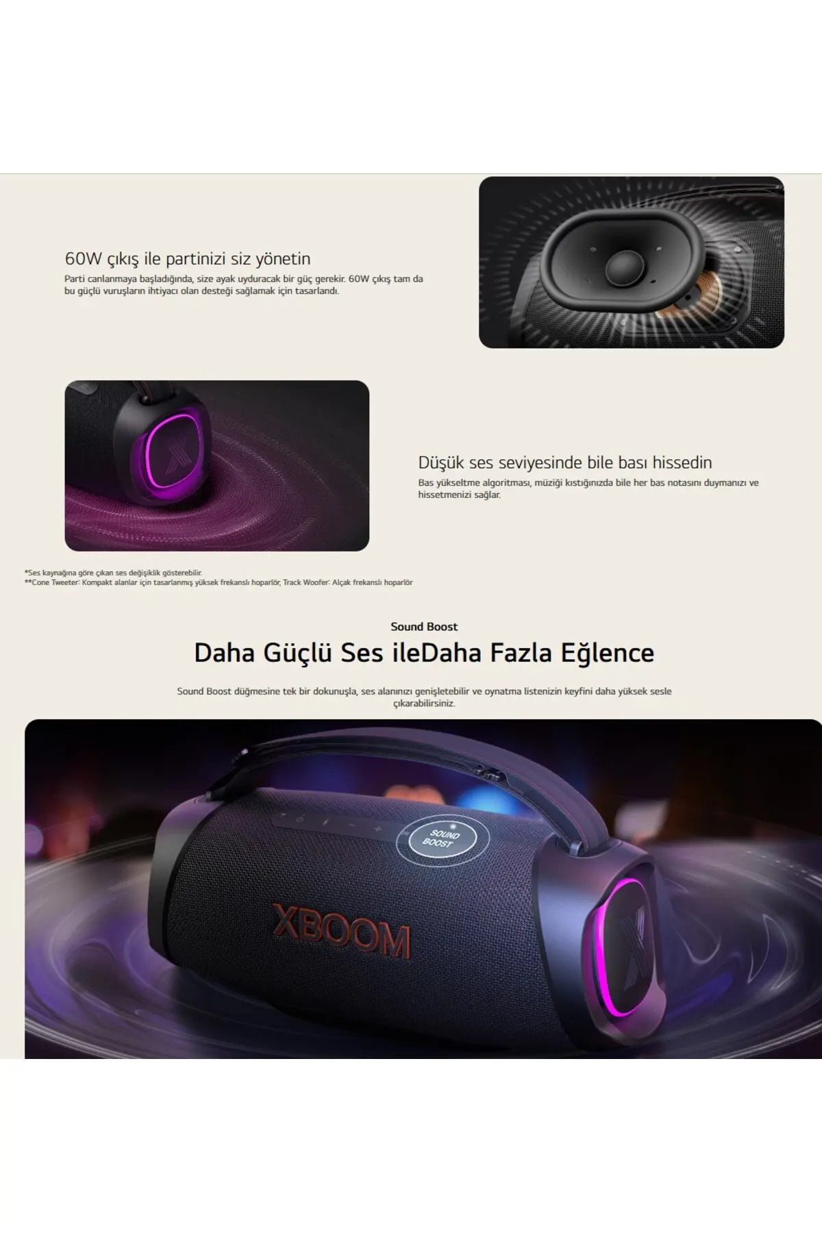 XG8T8 inç woofer ve 3'' tweeter Yüksek Ses için 60W Sound Boost IP67 Askeri standart 15 Pil 8