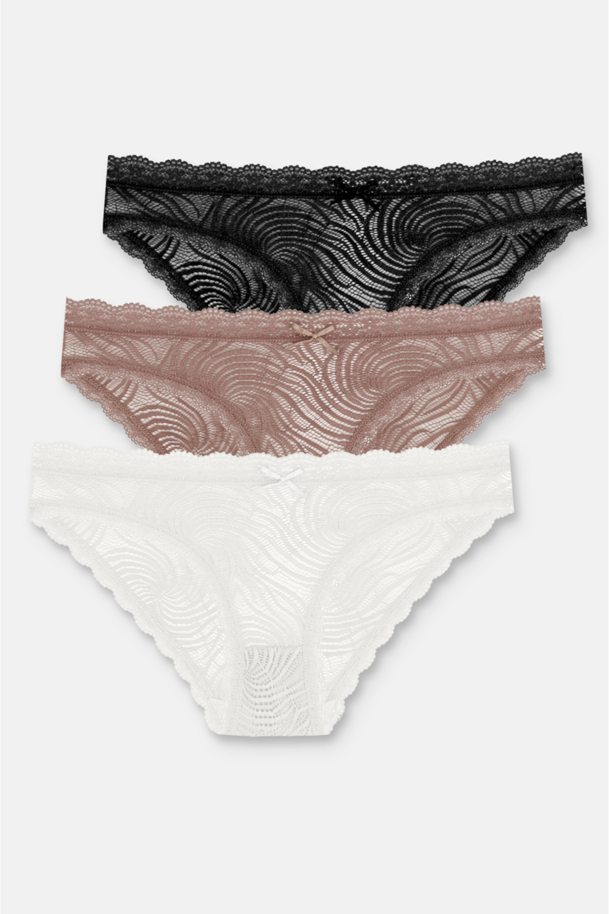 3 Lü Dantelli Slip Külot