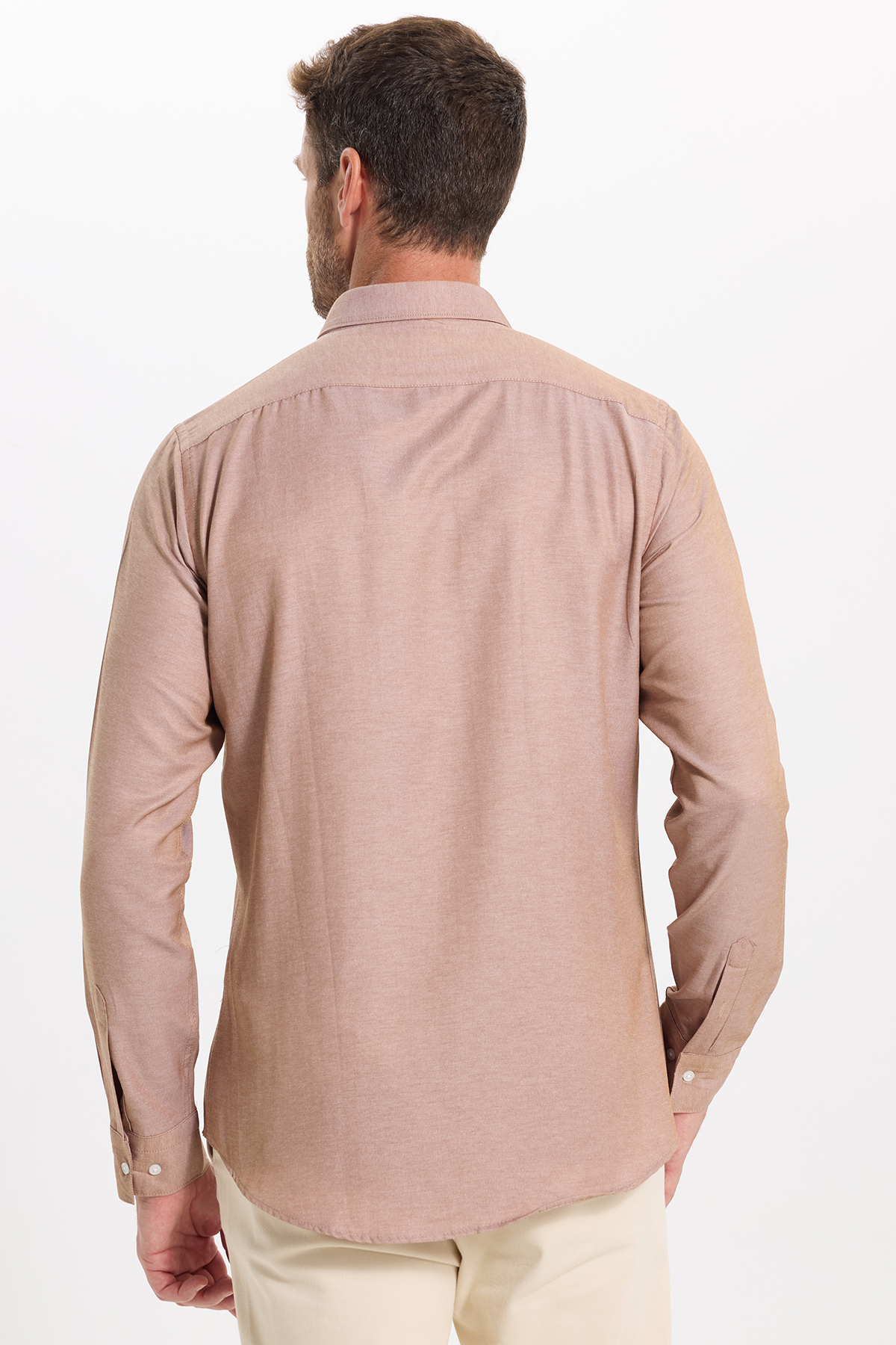 پیراهن مردانه بژ تودورز | اورجینال DR200095-405 - تصویر 10