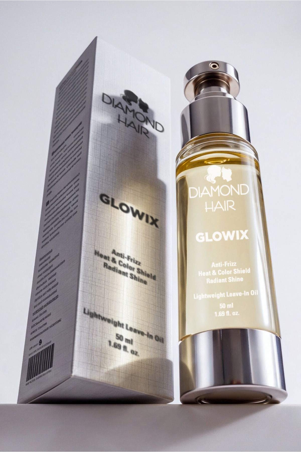 GLOWIX Durulanmayan Saç Bakım Yağı Elektriklenme Karşıtı Isı Koruyucu Pürüzsüz Parlak İpeksi Saçlar — تصویر 9 از 12
