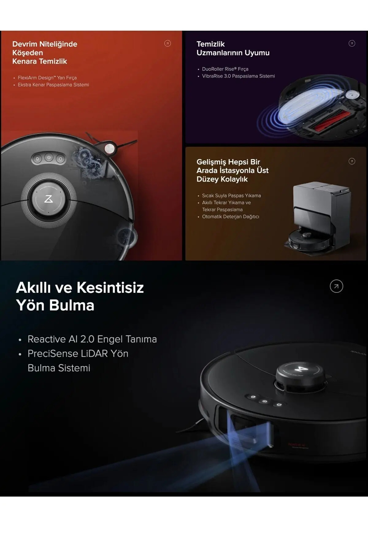 Elite Robot Süpürge (Kameralı Versiyon) - Kendi kendini temizleme - Ekstra Kenar Temizleme Sistemi - 6