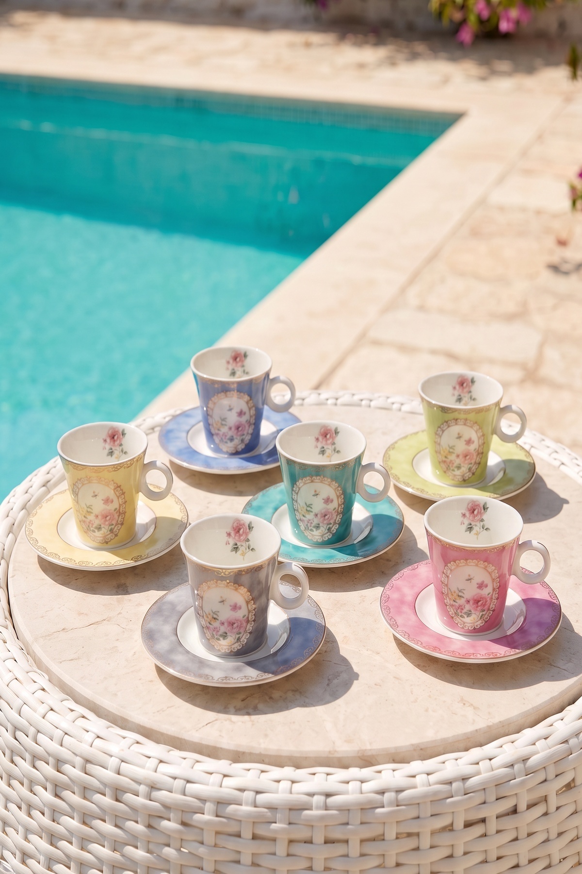 ACAR Hilda 6-person porcelain coffee cup set - 90 ml