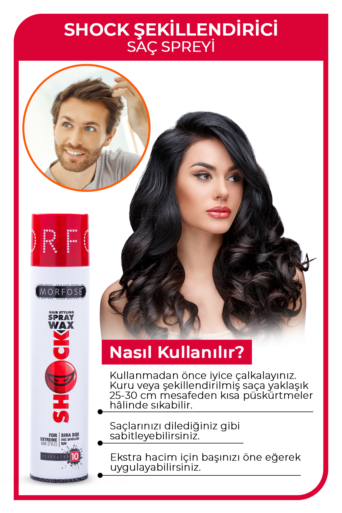 Shock Wax Saç Spreyi 300 ml 2 Adet — 1100012973-3 — تصویر 4 از 4