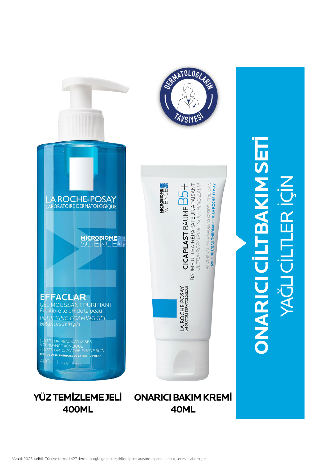Yağlı Ciltler İçin Onarıcı Cilt Bakım Seti: Effaclar Temizleme Jeli 400ml&Cicaplast Bakım Kremi 40ml — LRP20250028 — تصویر 1 از 8