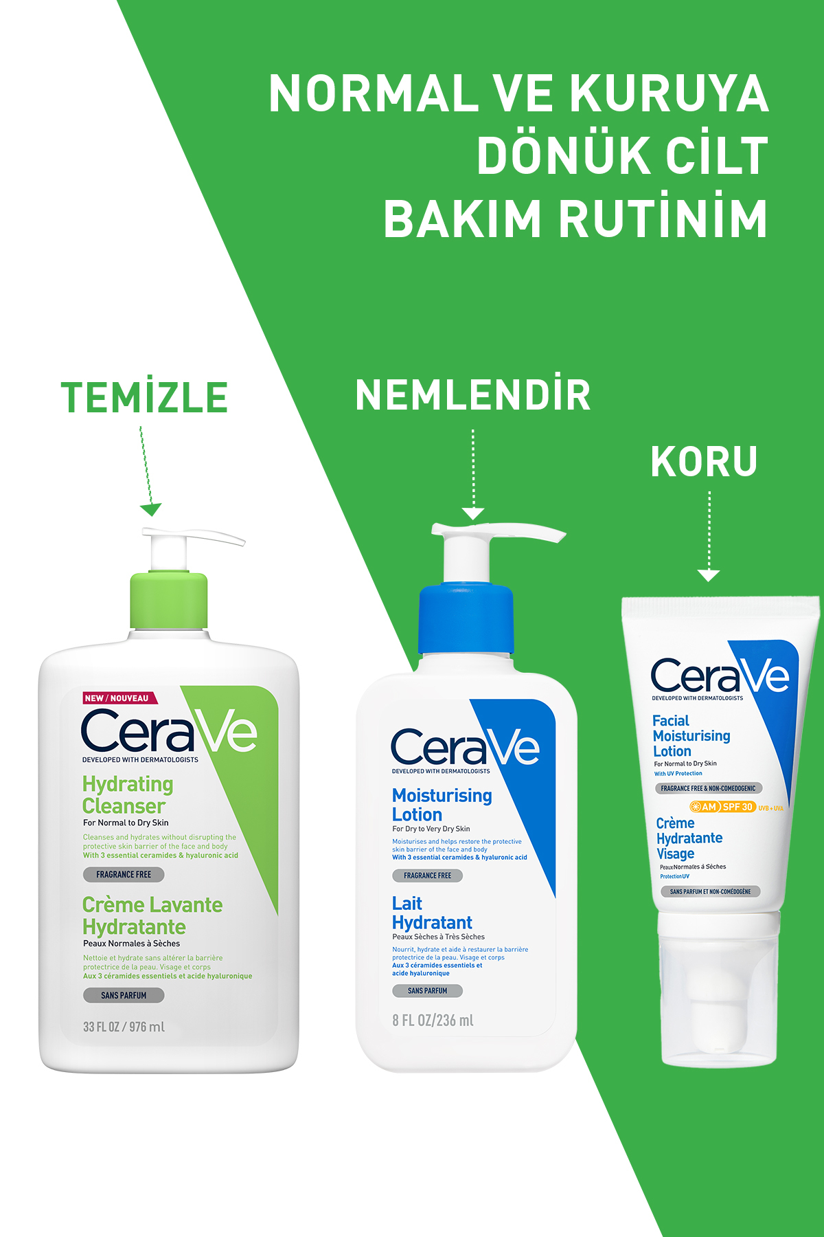 Normal ve Kuruya Dönük Ciltler İçin Seramid ve Hyalüronik Asit İçeren Nemlendiren Temizleyici 976 ml — 8690595228822 — تصویر 6 از 6