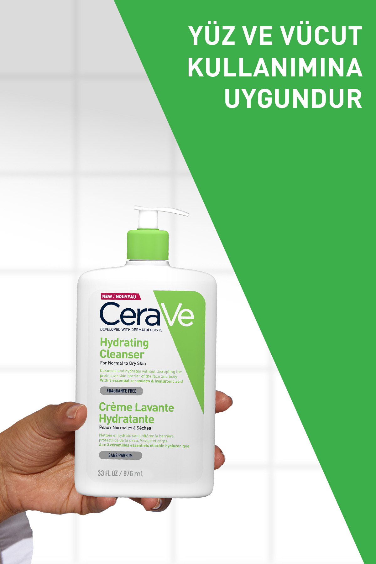 Normal ve Kuruya Dönük Ciltler İçin Seramid ve Hyalüronik Asit İçeren Nemlendiren Temizleyici 976 ml — 8690595228822 — تصویر 5 از 6