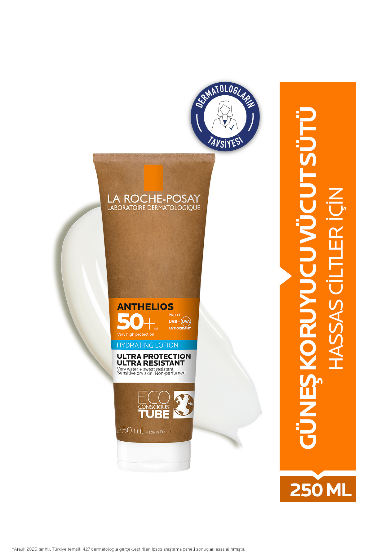 La Roche Posay Anthelios Lait Hassas Ciltler İçin Uygun Yüksek Korumalı Güneş Koruyucu Vücut Sütü SPF50+ 250 ml