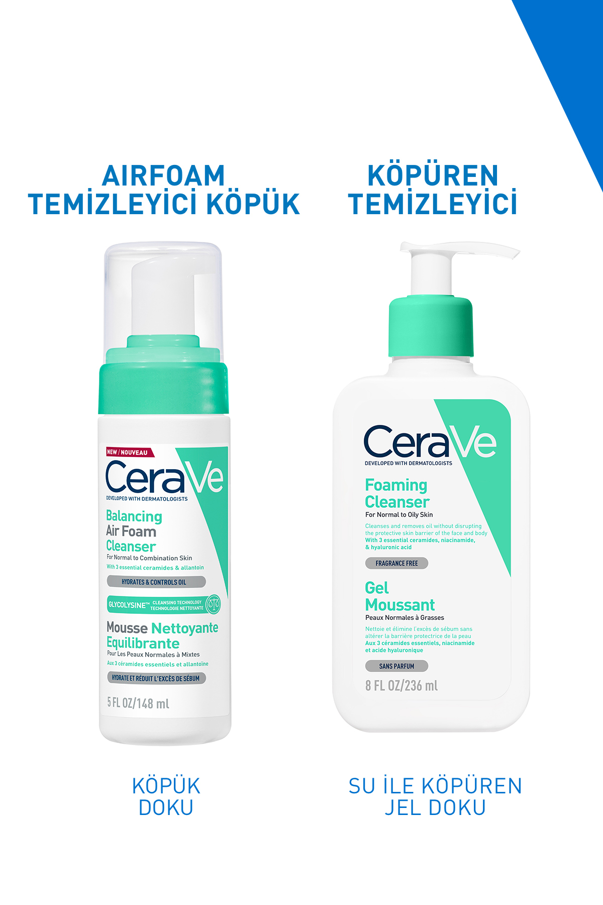 Air Foam Normal, Karma Ve Hassas Ciltler İçin Köpük Temizleyici 148 ml ve Havlu Saç Bandı Seti — 217421742174 — تصویر 8 از 8