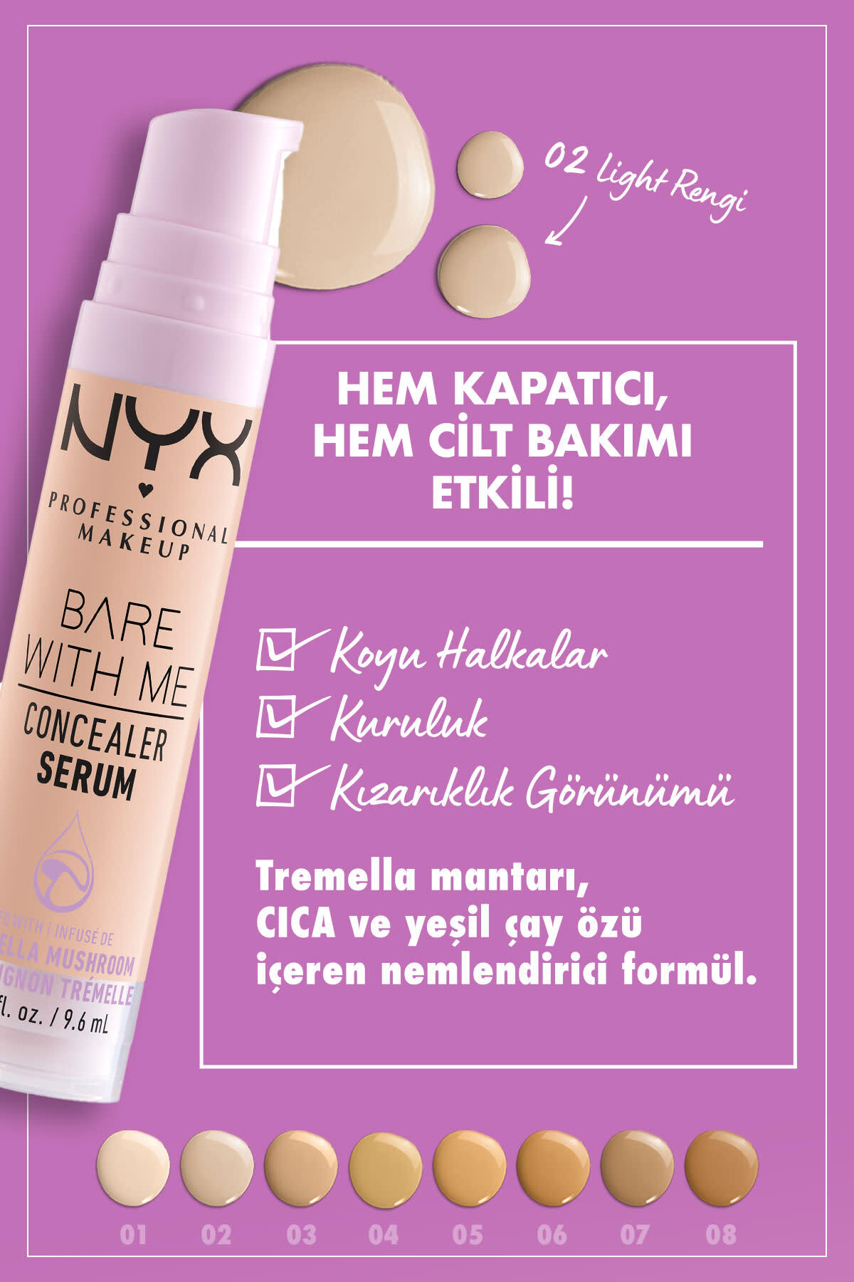Bare With Me Concealer Serum 02 Light Concealer — مشکی BWMKPTCSRM — تصویر 5 از 8
