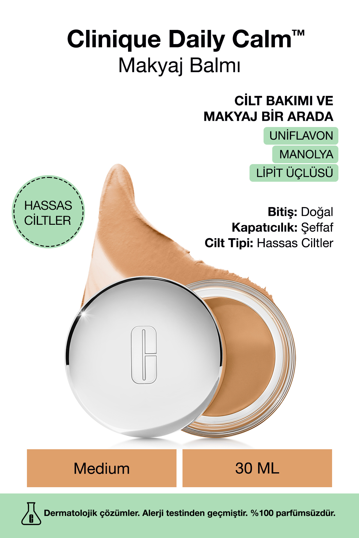 Clinique Daily Calm™ Makyaj Balmı 30ml - Medium — بژ 147255
