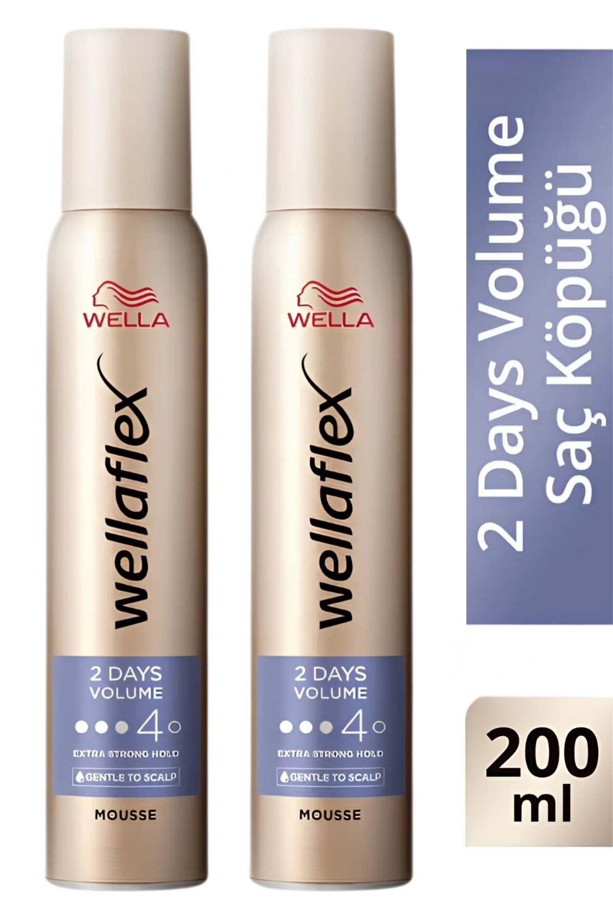 Wella Wellaflex 2 Days Volume 2 Gün Boyunca Hacim Veren Saç Köpüğü Extra Strong Hold 200 ML - 4/5 Hold 2X — SETWL0105