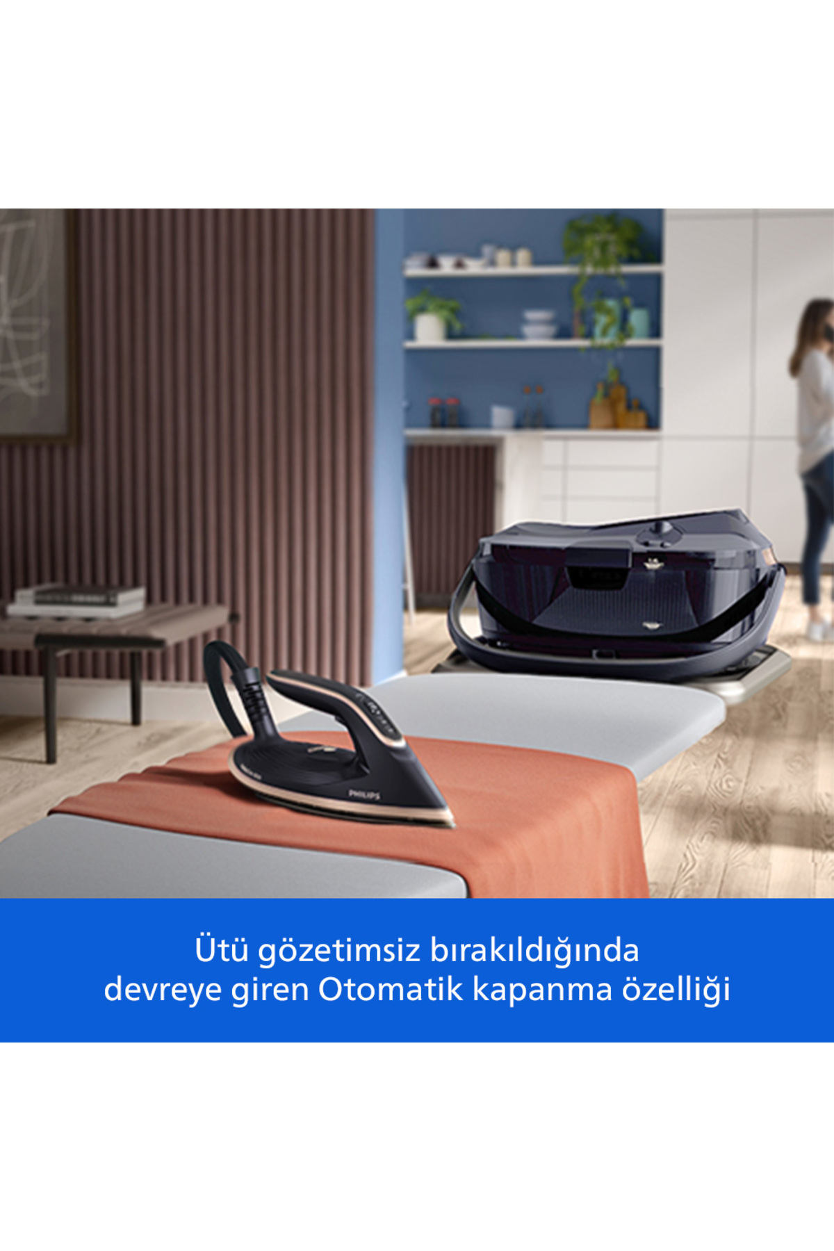 8000 Serisi PerfectCare Buhar Kazanlı Ütü, OptimalTEMP, Otomatik Buhar, Easy De-Calc, PSG8300/20 8
