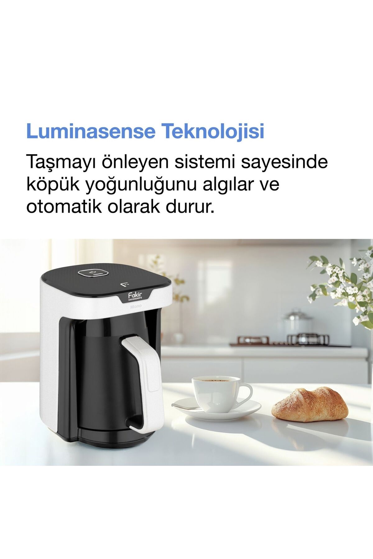 Kaave Mono Türk Kahvesi Makinesi Beyaz 4