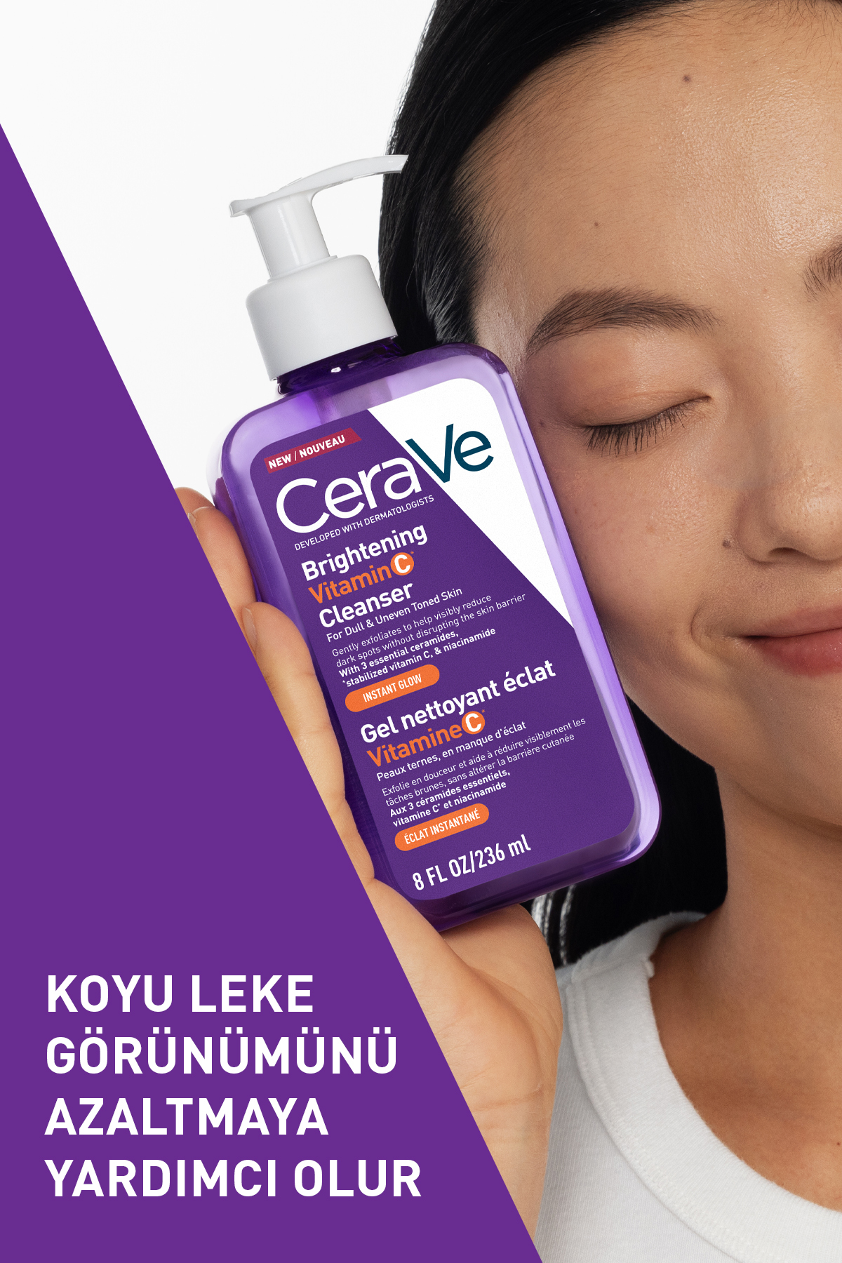 Brightening C Vitamini İçerikli Aydınlatıcı Yüz Temizleme Jeli (Tüm Cilt Tipleri İçin) 236 ml — 3337875952804 — تصویر 4 از 8