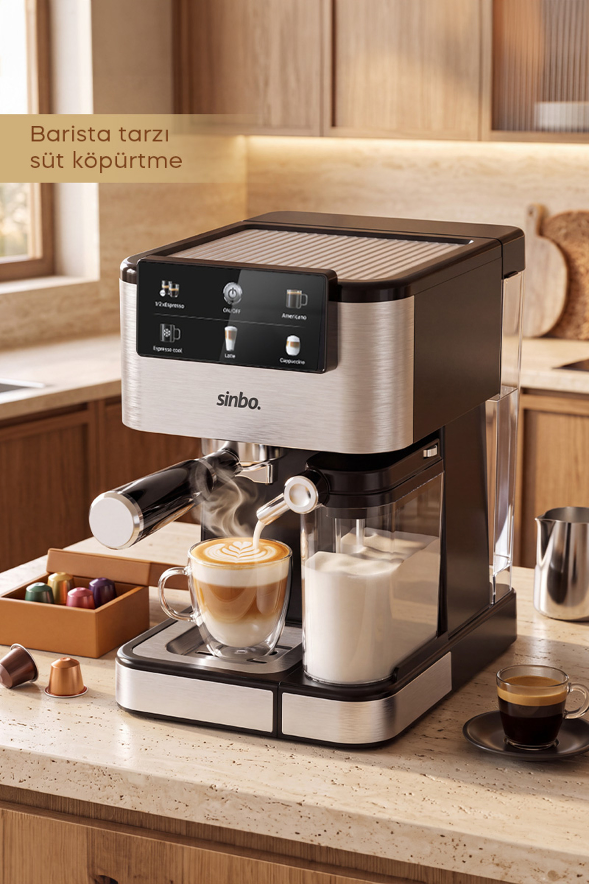 Scm 2995 -Kapsül Kahve Aparatlı Inox Espresso Makinesi 7